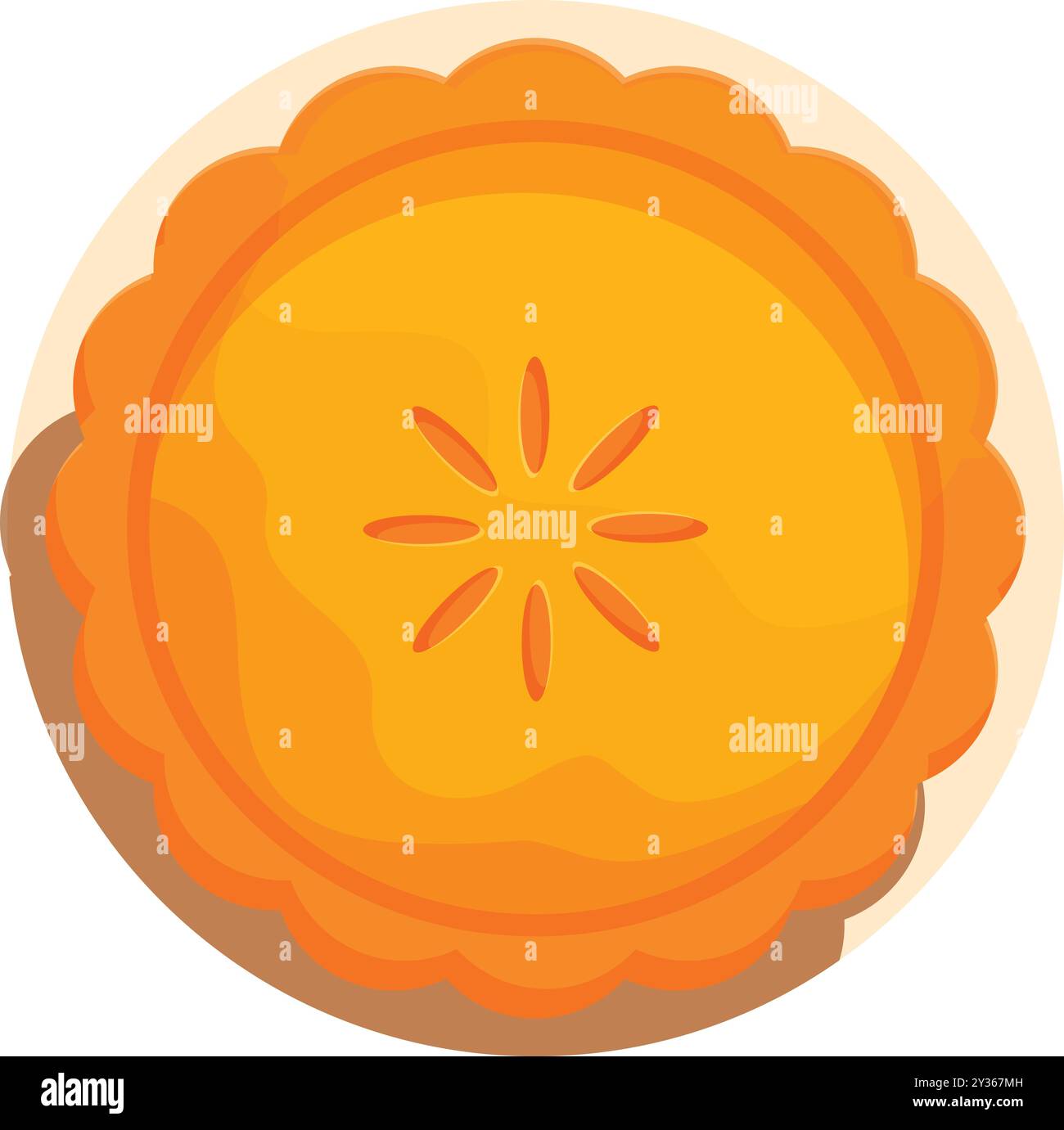 La tarte à la citrouille fraîchement cuite refroidit sur une table, montrant sa belle croûte brun doré Illustration de Vecteur