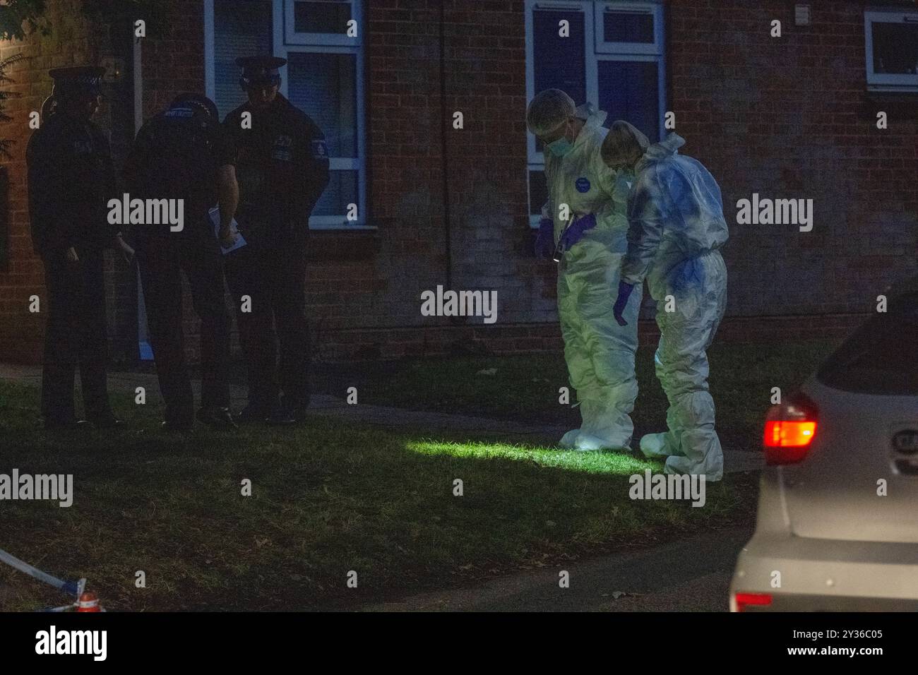 Brentwood Essex 12th Sep. 2024 la police d'Essex enquête sur un "incident grave" à Ingrave Road, Brentwood Essex. Il y a des spéculations locales selon lesquelles il pourrait s'agir d'un meurtre présumé de Francis Reilly. John Moore a ensuite été reconnu coupable d'homicide involontaire coupable : Ian Davidson/Alamy Live News Banque D'Images