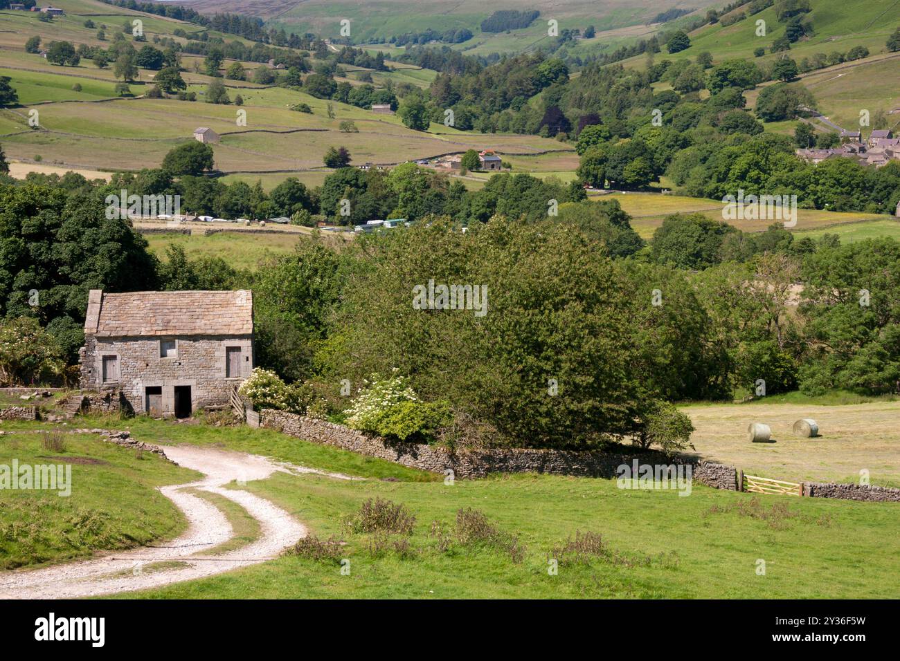 Blayshaw Barn, Upper Nidderdale, Nidderdale National Landscape, N. Yorkshire, Angleterre Banque D'Images