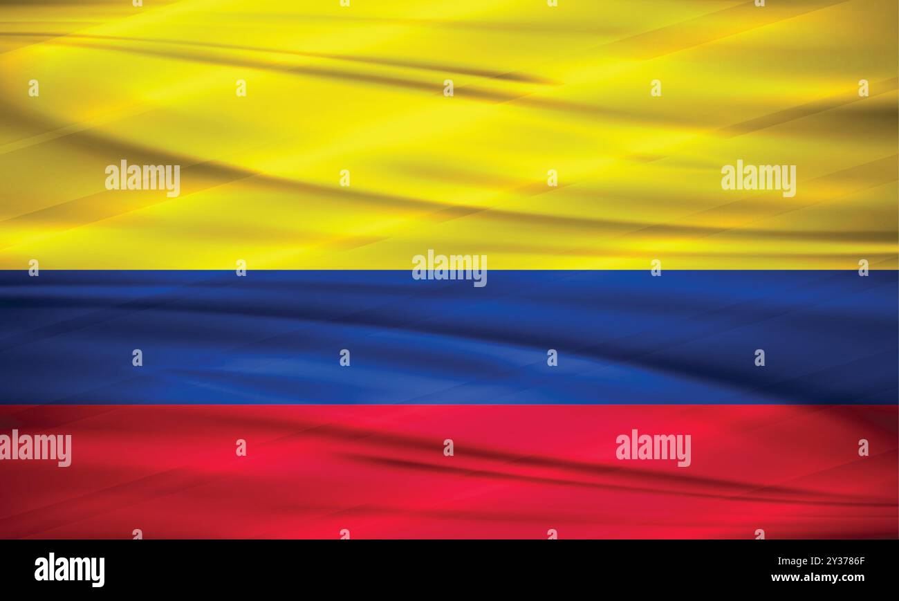 Illustration du drapeau de Colombie et du drapeau de pays de Colombie vectoriel modifiable Illustration de Vecteur