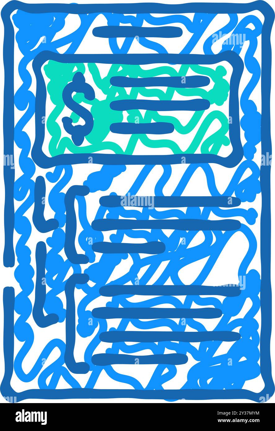 icône de processus d'affaires de budgétisation illustration de doodle Illustration de Vecteur