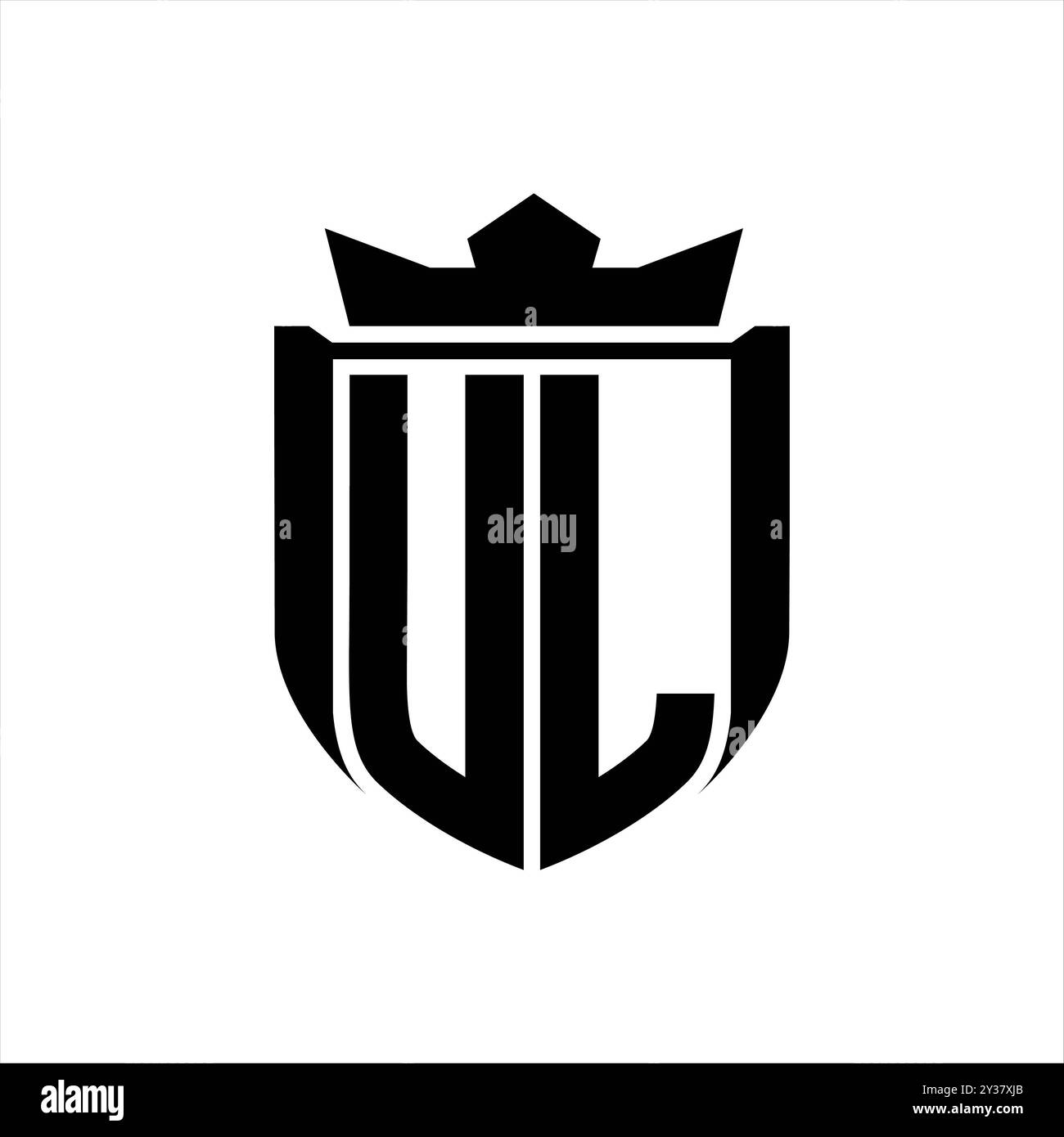 badge d'illustration et logos avec couronne Banque D'Images