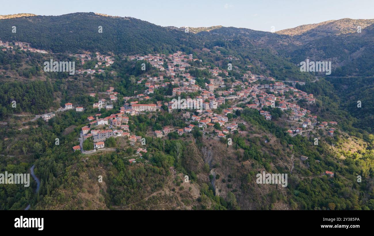 Lagadia village, Arkadia, Grèce Banque D'Images