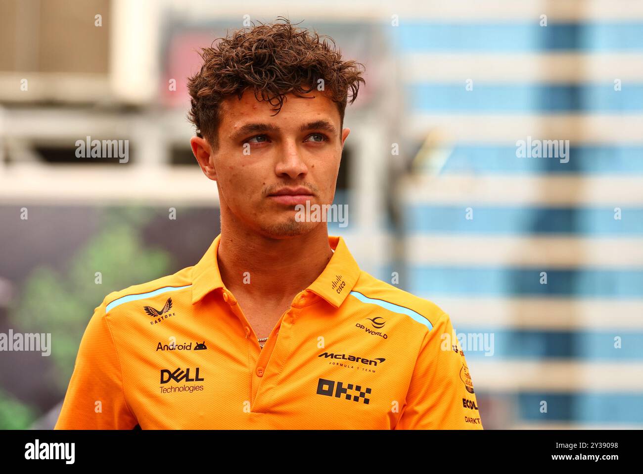 Bakou, Azerbaïdjan. 13 septembre 2024. Lando Norris (GBR) McLaren. Championnat du monde de formule 1, Rd 17, Grand Prix d'Azerbaïdjan, vendredi 13 septembre 2024. Circuit de la ville de Bakou, Azerbaïdjan. Crédit : James Moy/Alamy Live News Banque D'Images