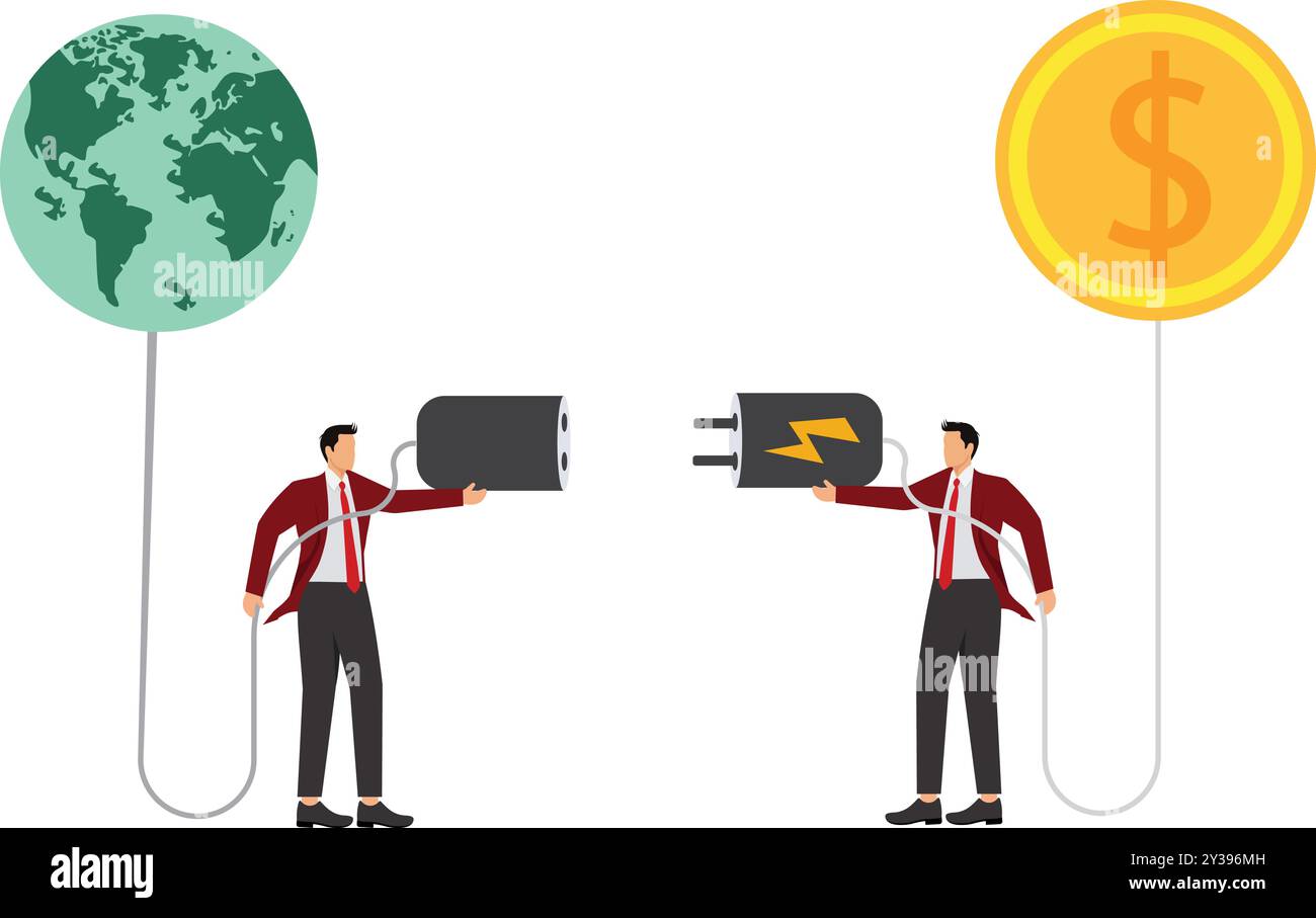 ECO World concept, Save the Earth Business men Illustration de Vecteur