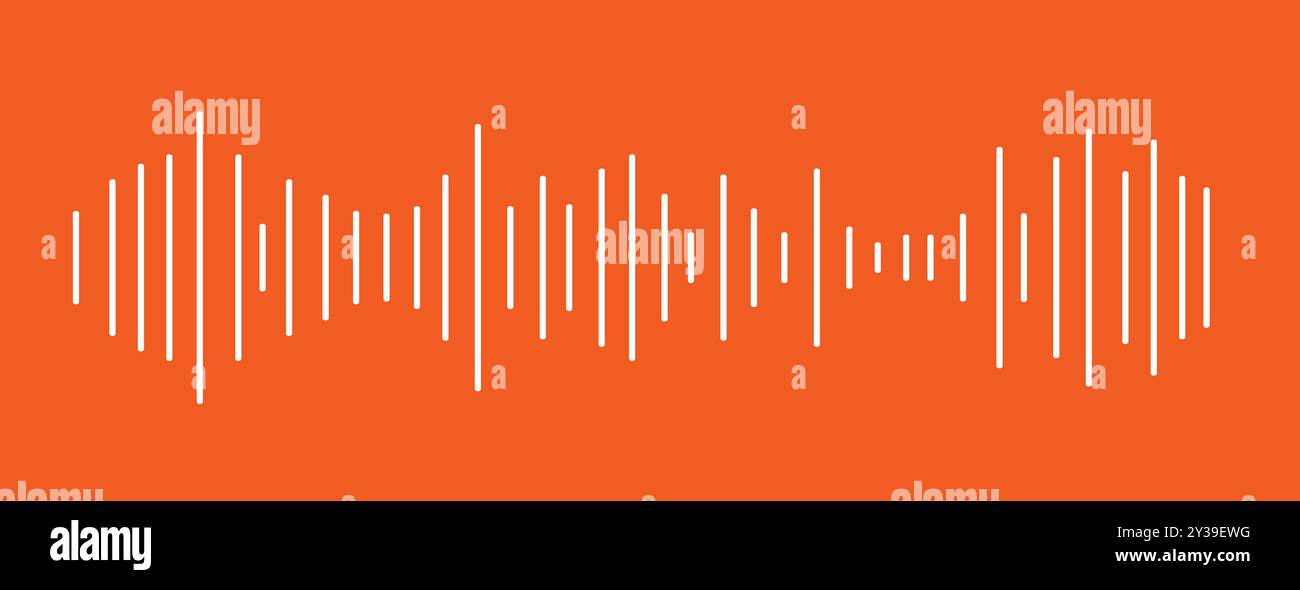 Ligne de forme d'onde d'illustration de l'égaliseur. Lecteur graphique vocal. Illustration à vecteur isolé Illustration de Vecteur