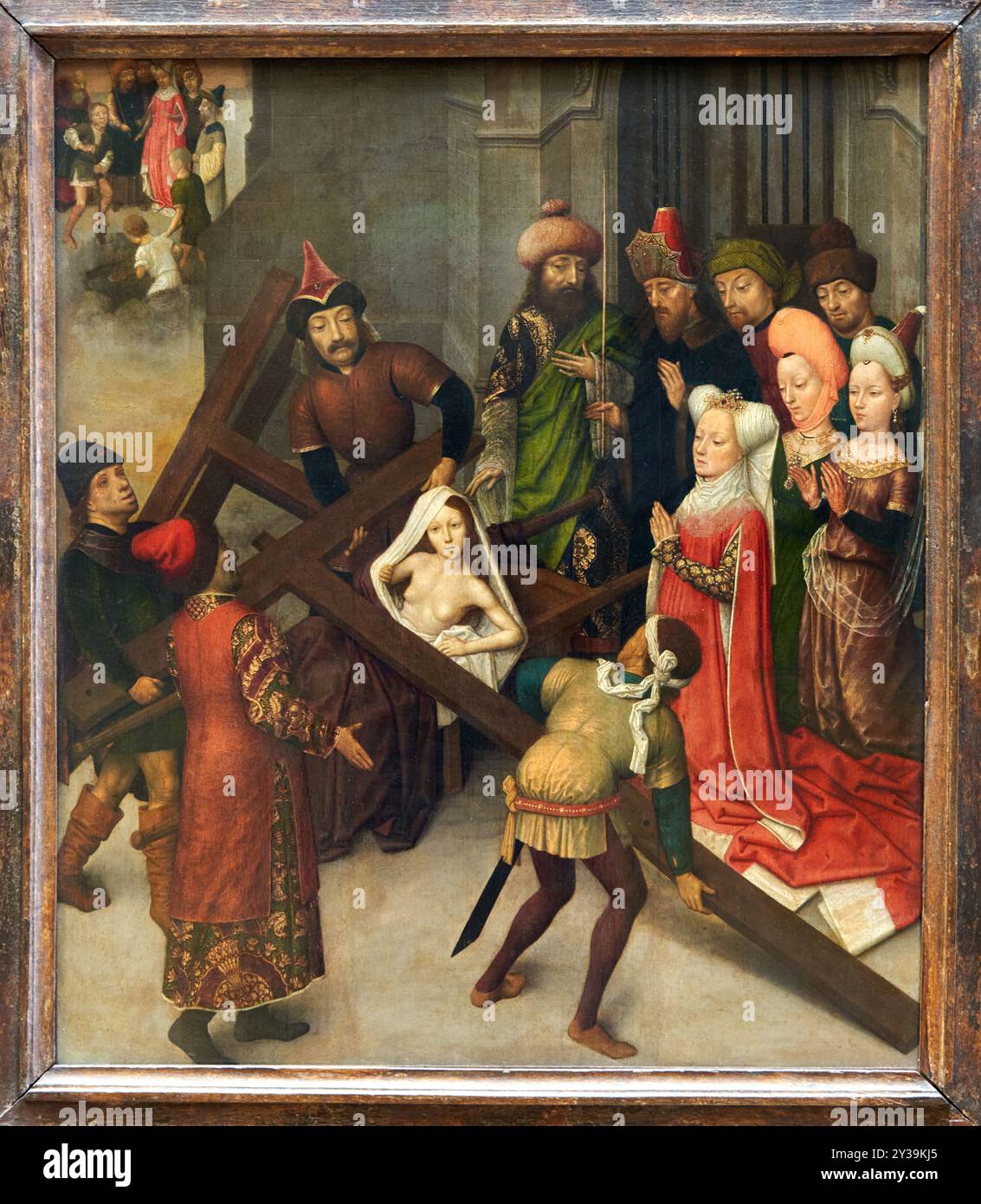 Le miracle de la vraie Croix, peinture sur panneau, vers 1470, entourage de SIMON MARMION, Connu à Amiens de 1449 à 1454 puis actif à Valenciennes de 1 Banque D'Images