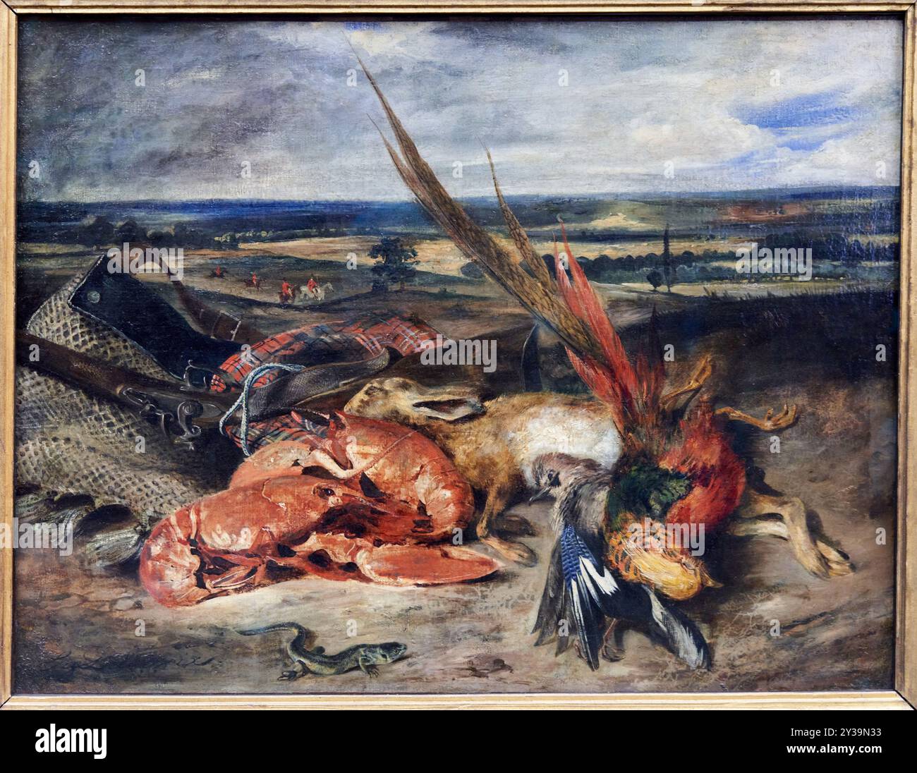 Nature morte aux homards, salon de 1827, huile sur toile, Eugène DELACROIX, Saint-Maurice (près de Paris), 1798 - Paris, 1863, Musée du Louvre, Paris, F Banque D'Images