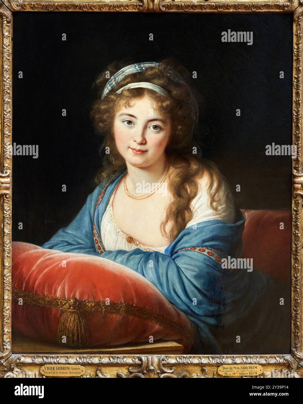 Portrait de la comtesse Skavronskaia (1761-1829), dame d'honneur de Catherine II, impératrice de Russie, 1796, huile sur panneau, Élisabeth-Louise VIGÉE-LEBRUN, Banque D'Images