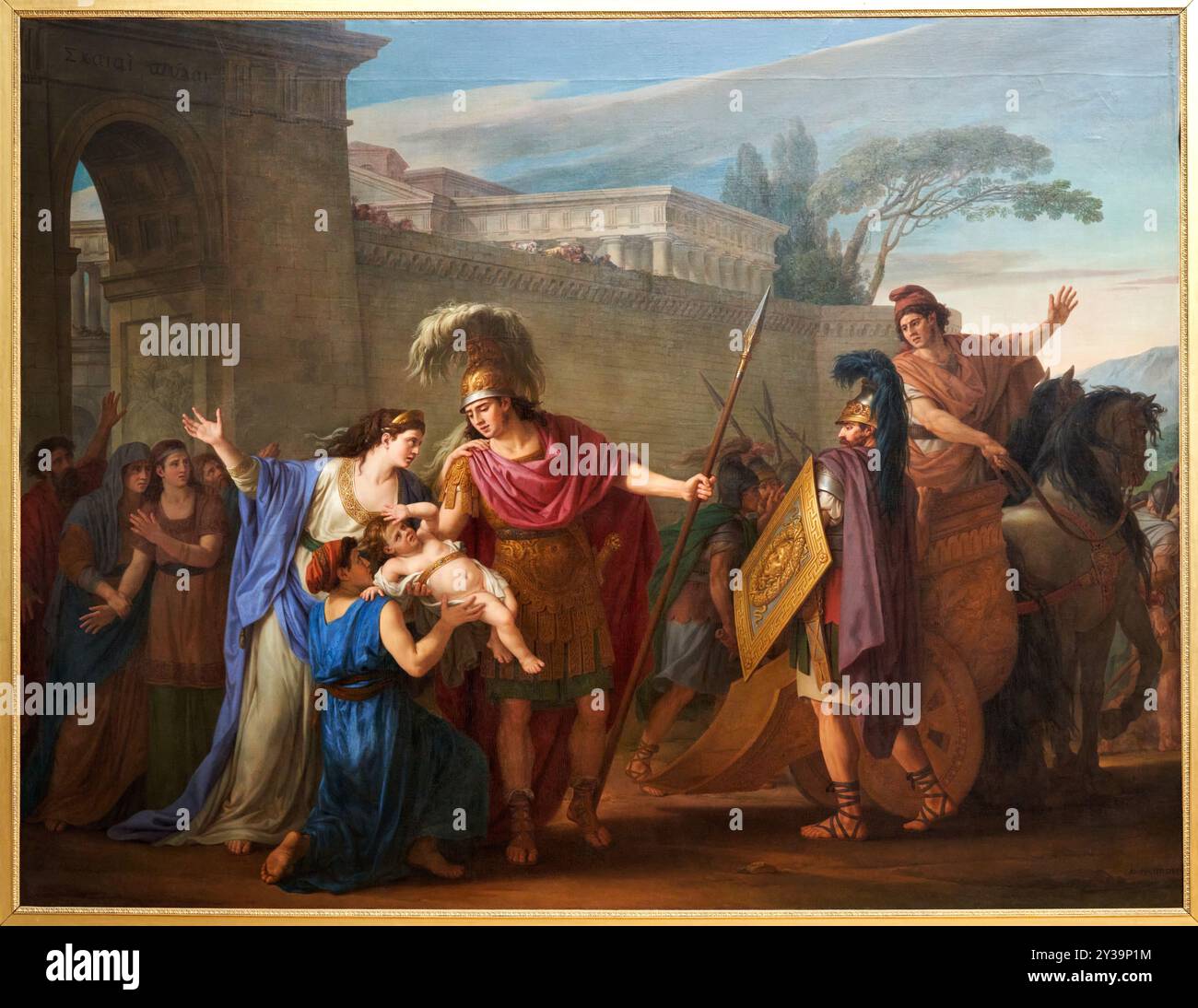 L'adieu d'Hector et Andromache, 1786. Salons de 1787 et 1791, Joseph-Marie VIEN, Montpellier, 1716 - Paris, 1809, musée du Louvre, Paris, Fran Banque D'Images