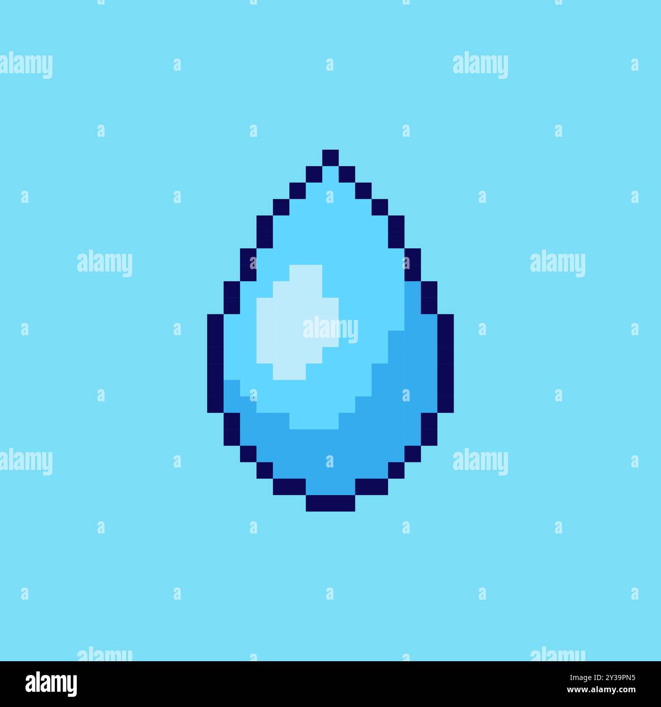 Design d'actif de jeu de gouttes d'eau Pixel art Illustration de Vecteur