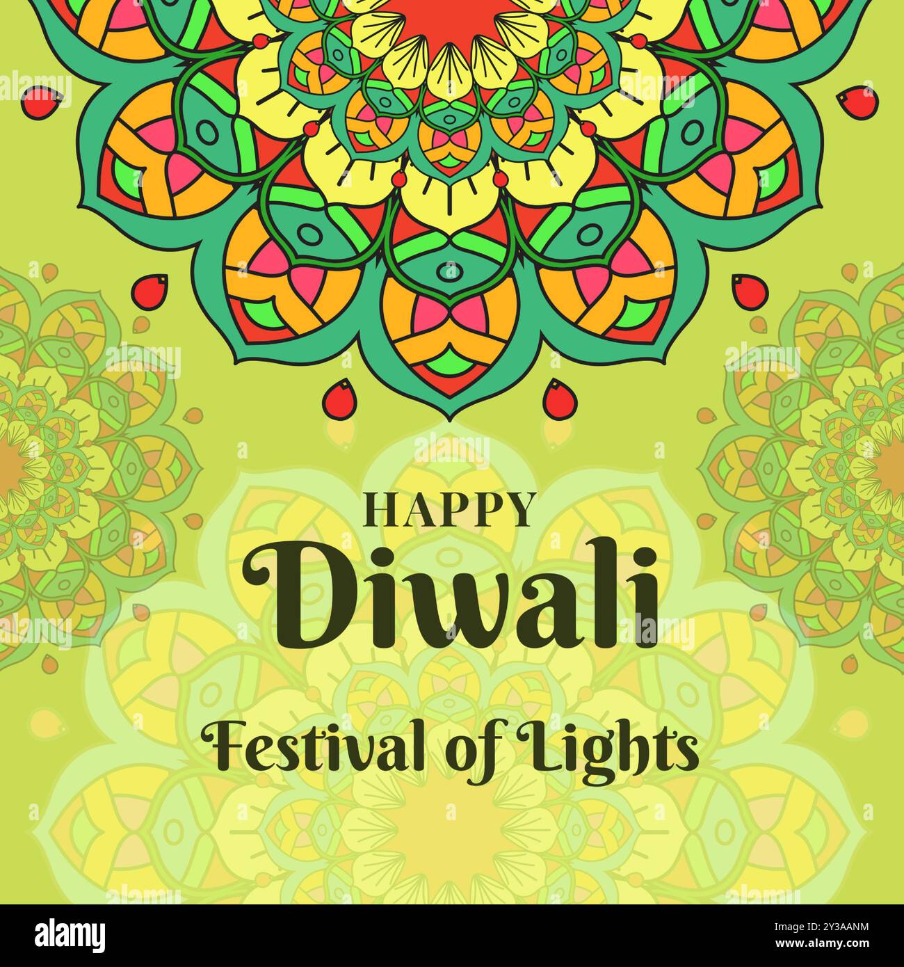 Fond coloré décoratif pour le festival de lumières de Diwali Illustration de Vecteur