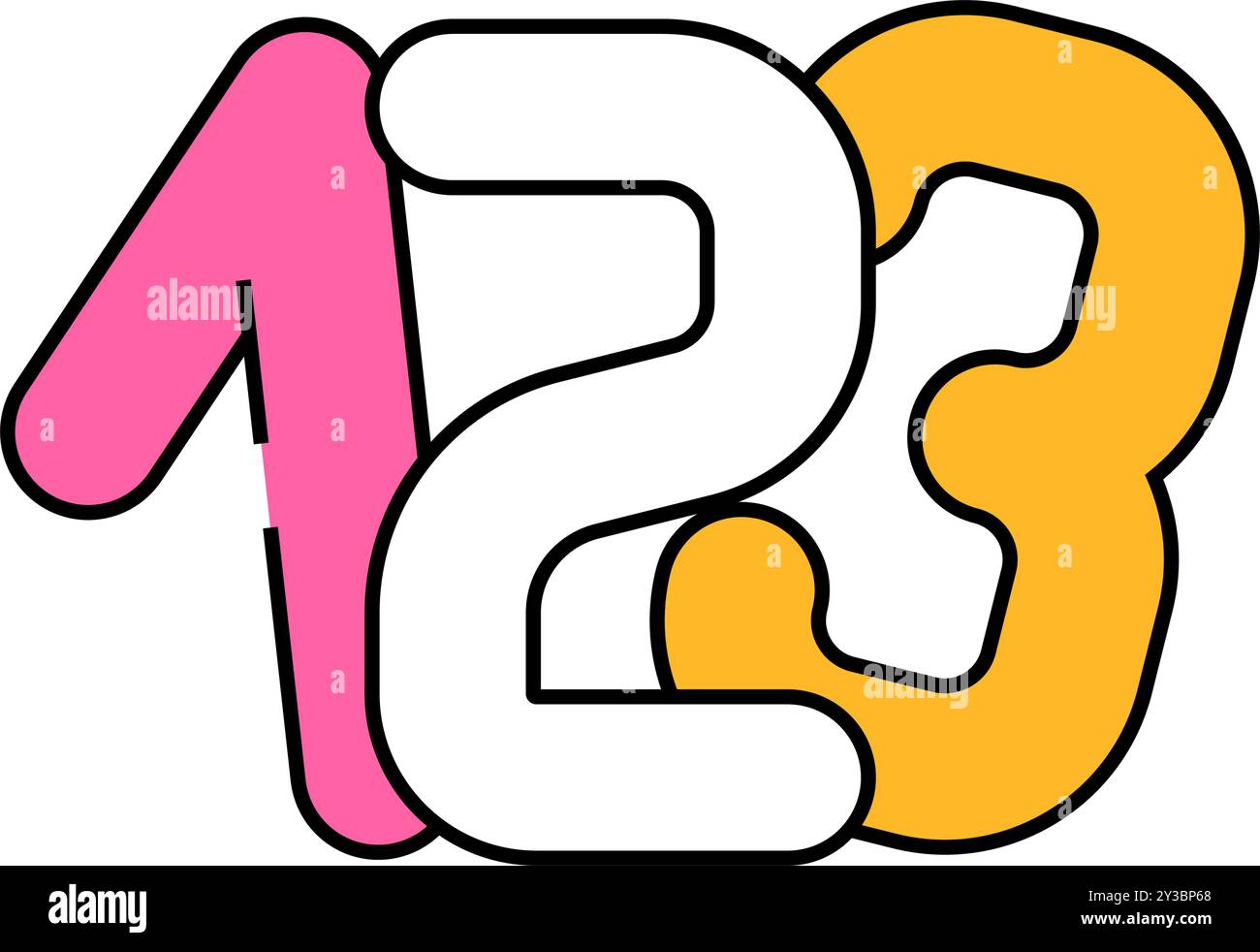 chiffres mathématique éducation icône couleur illustration Illustration de Vecteur