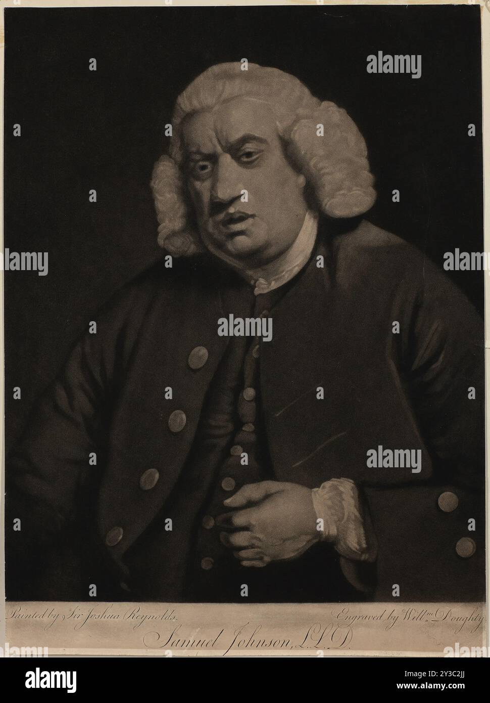 Portrait de Samuel Johnson (1709-1784). Collection privée. Banque D'Images
