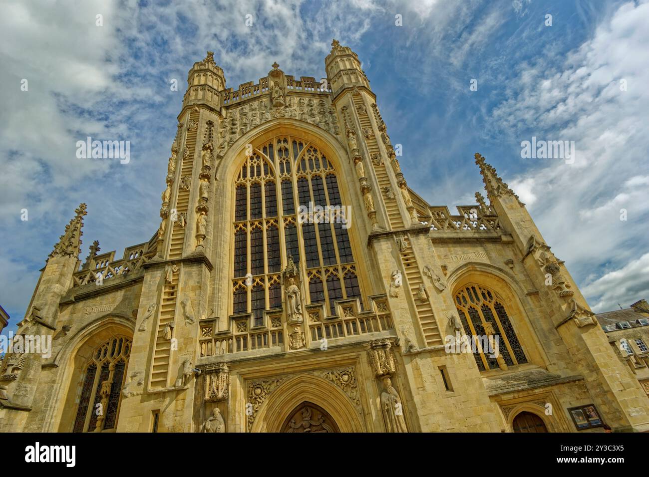 Abbaye de Bath dans le centre-ville de Bath, Somerset, Angleterre. Banque D'Images
