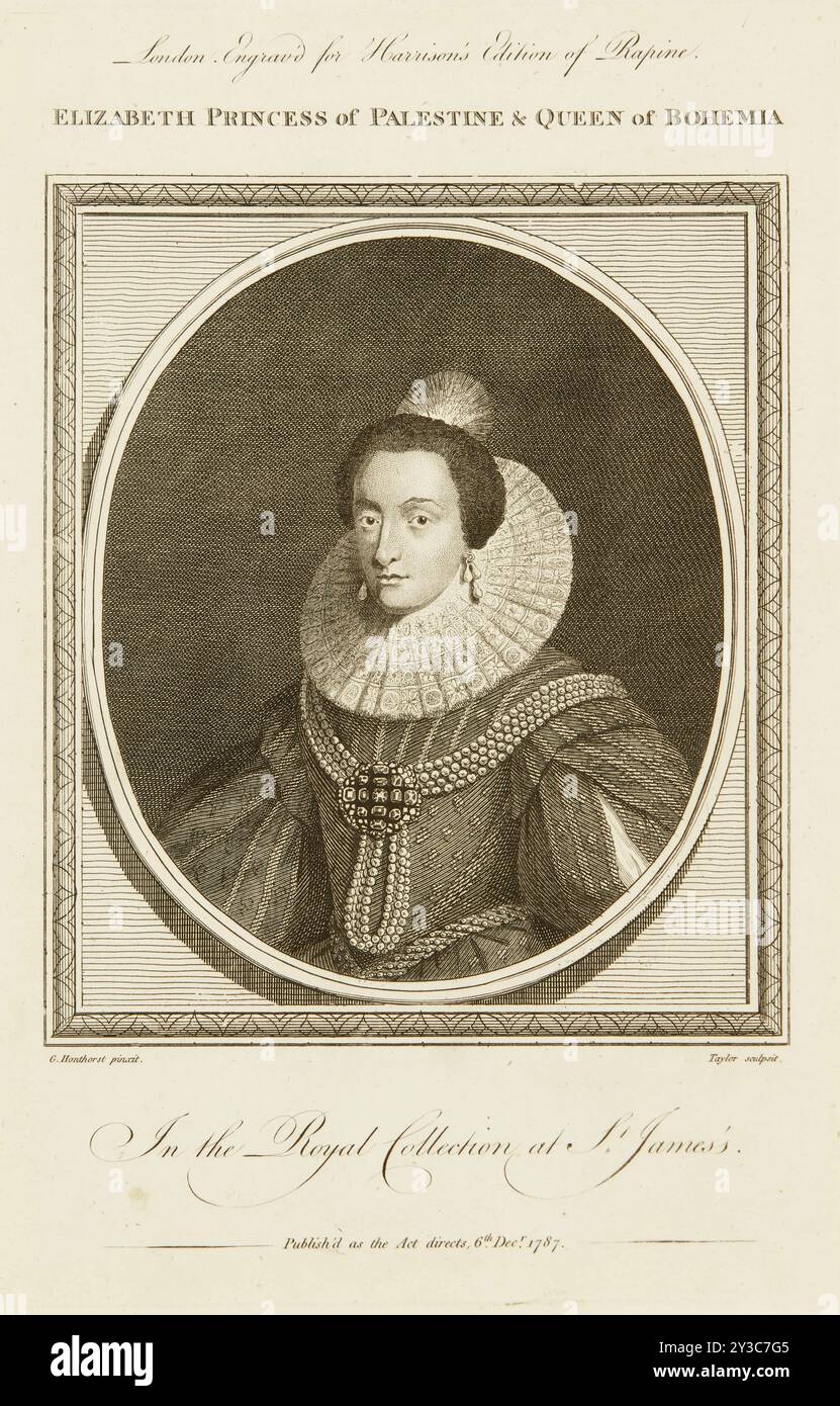 Princesse Elisabeth du Palatinat (1618-1680), années 1780 Collection privée. Banque D'Images