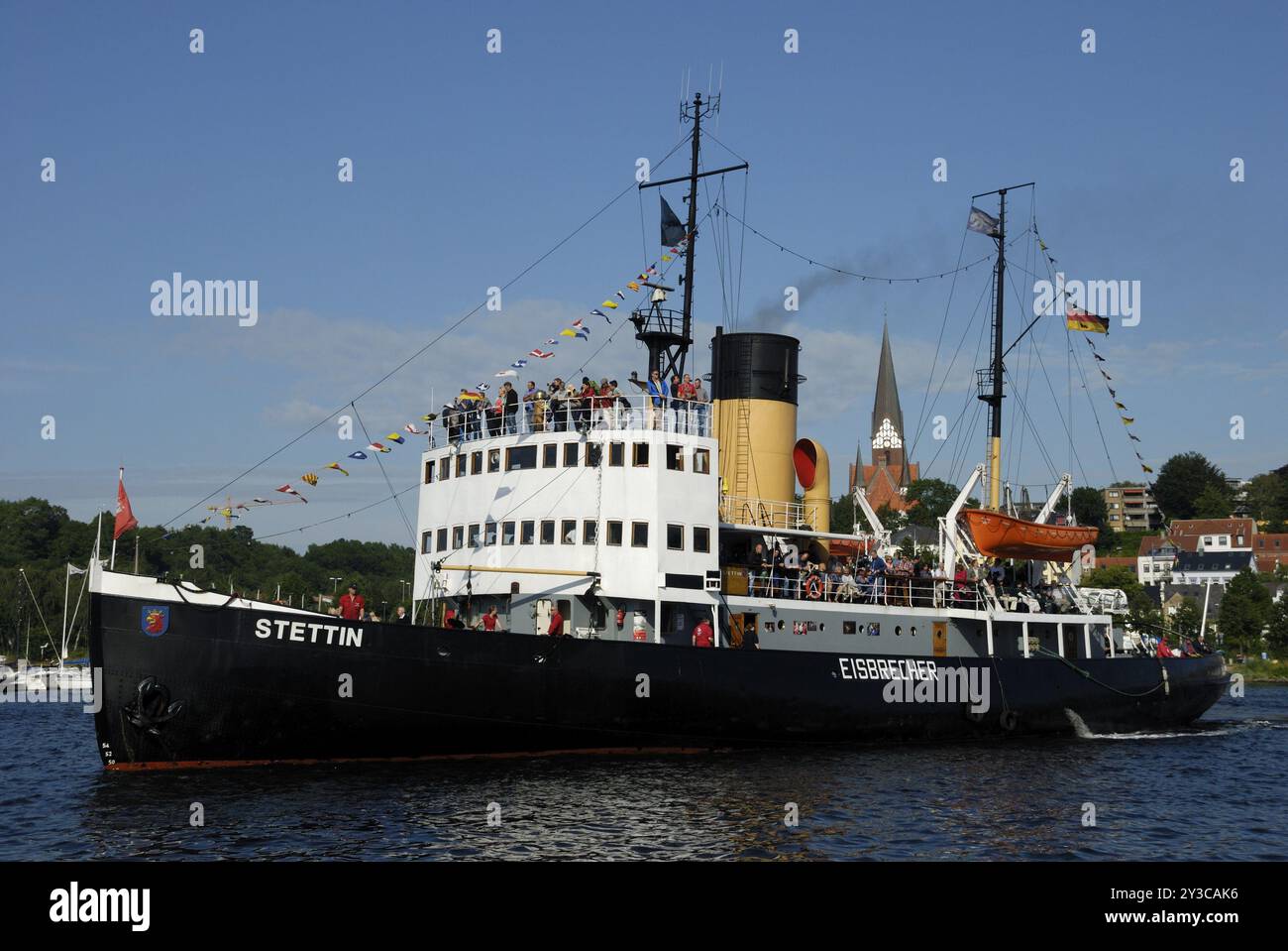 Brise-glace à vapeur Stettin, 12e Flensburger Dampf Rundum, Flensburg, Schleswig-Holstein, Allemagne, Europe Banque D'Images