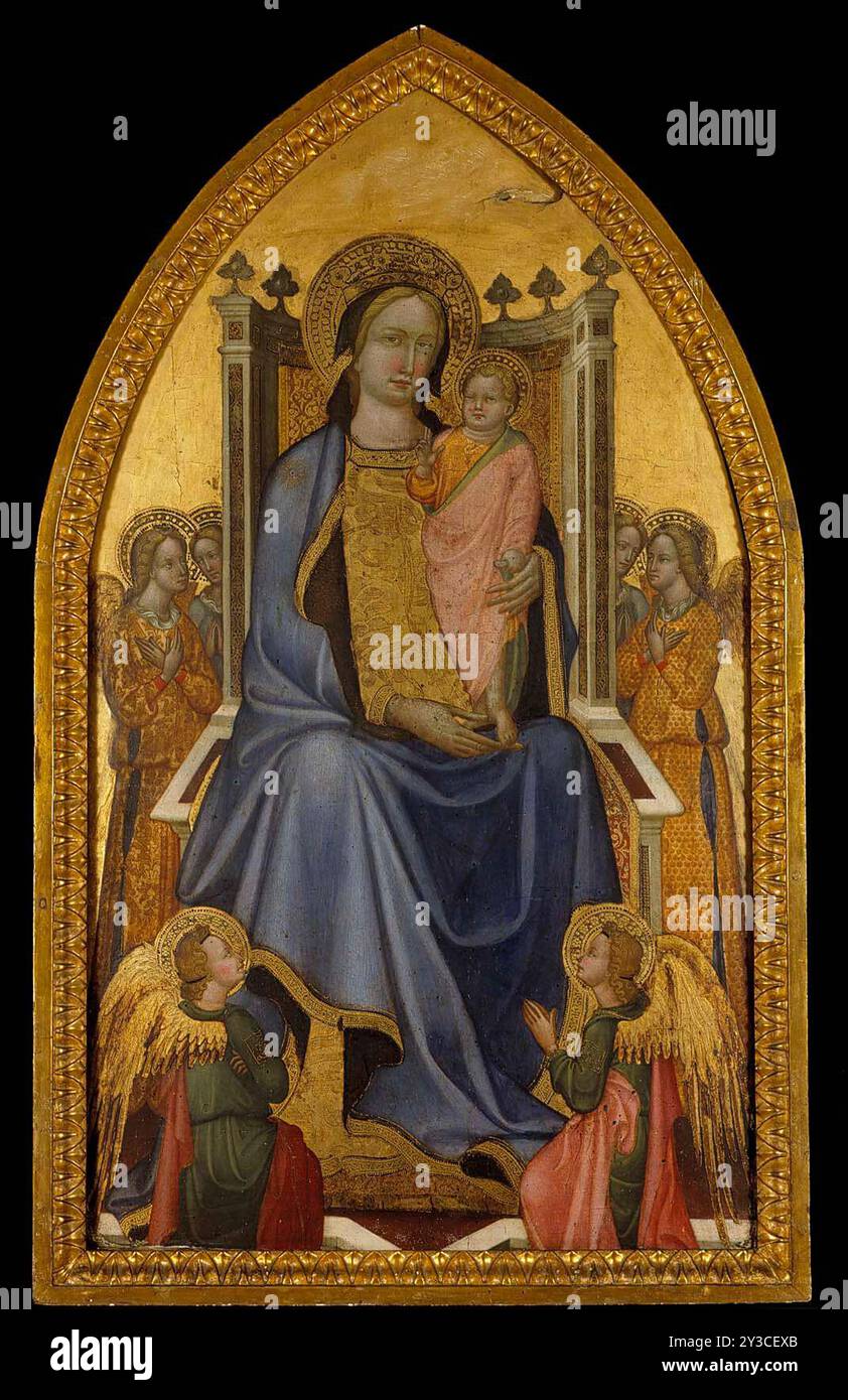 Madonna et l'enfant intronisés, 1420-1440. Banque D'Images