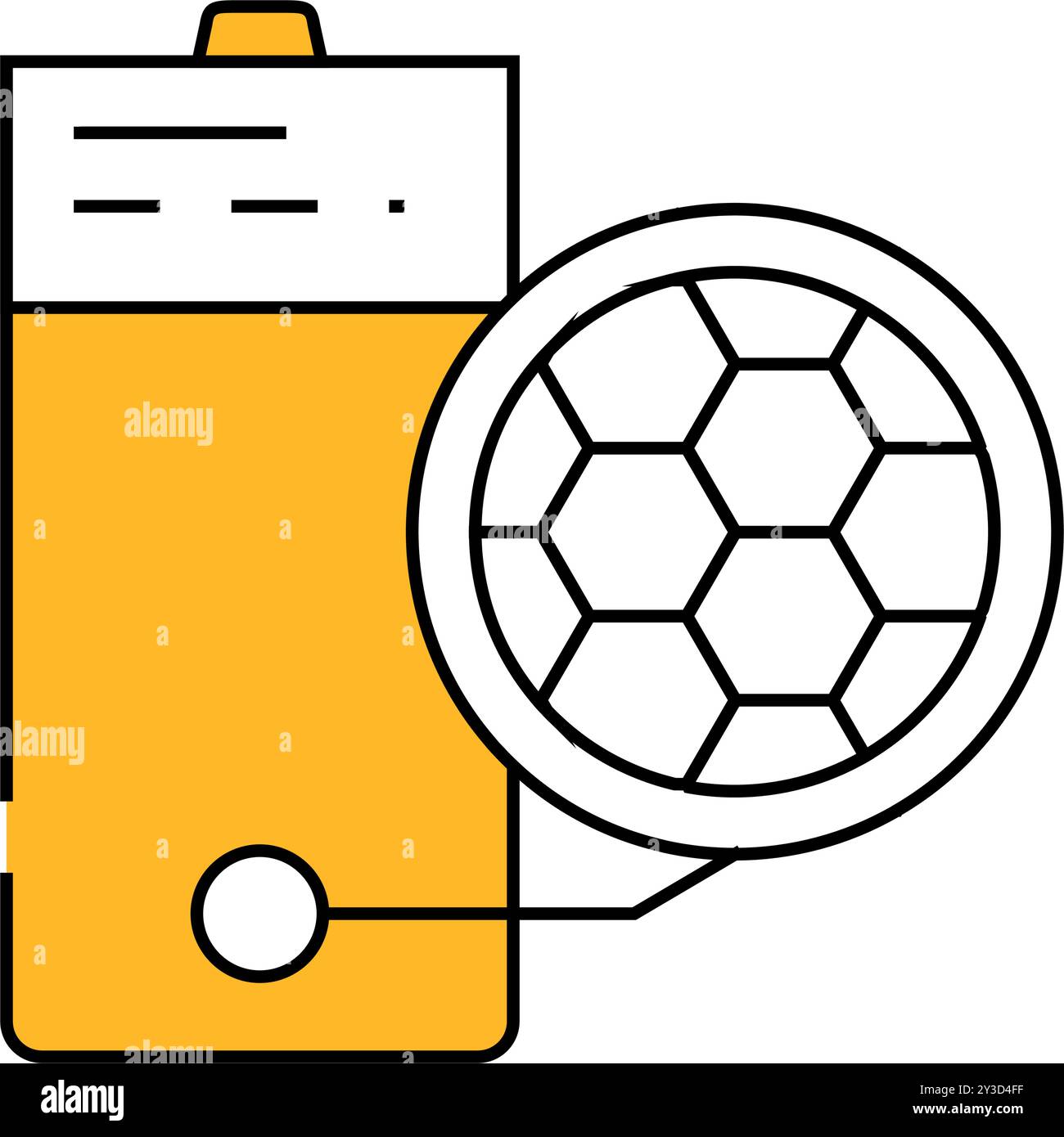 illustration couleur de l'icône de batterie graphène Illustration de Vecteur