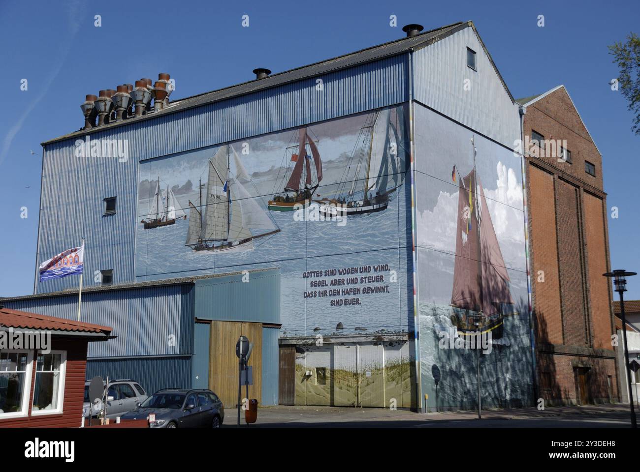 Peintures murales maritimes à Heiligenhafen, Schleswig-Holstein, Allemagne, Europe Banque D'Images