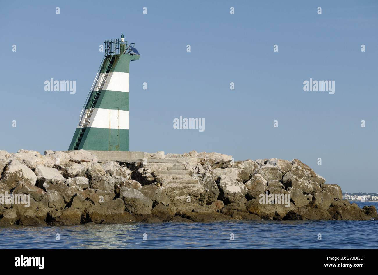 Lumières de jetée, Lagos, Algarve, Portugal, Europe Banque D'Images