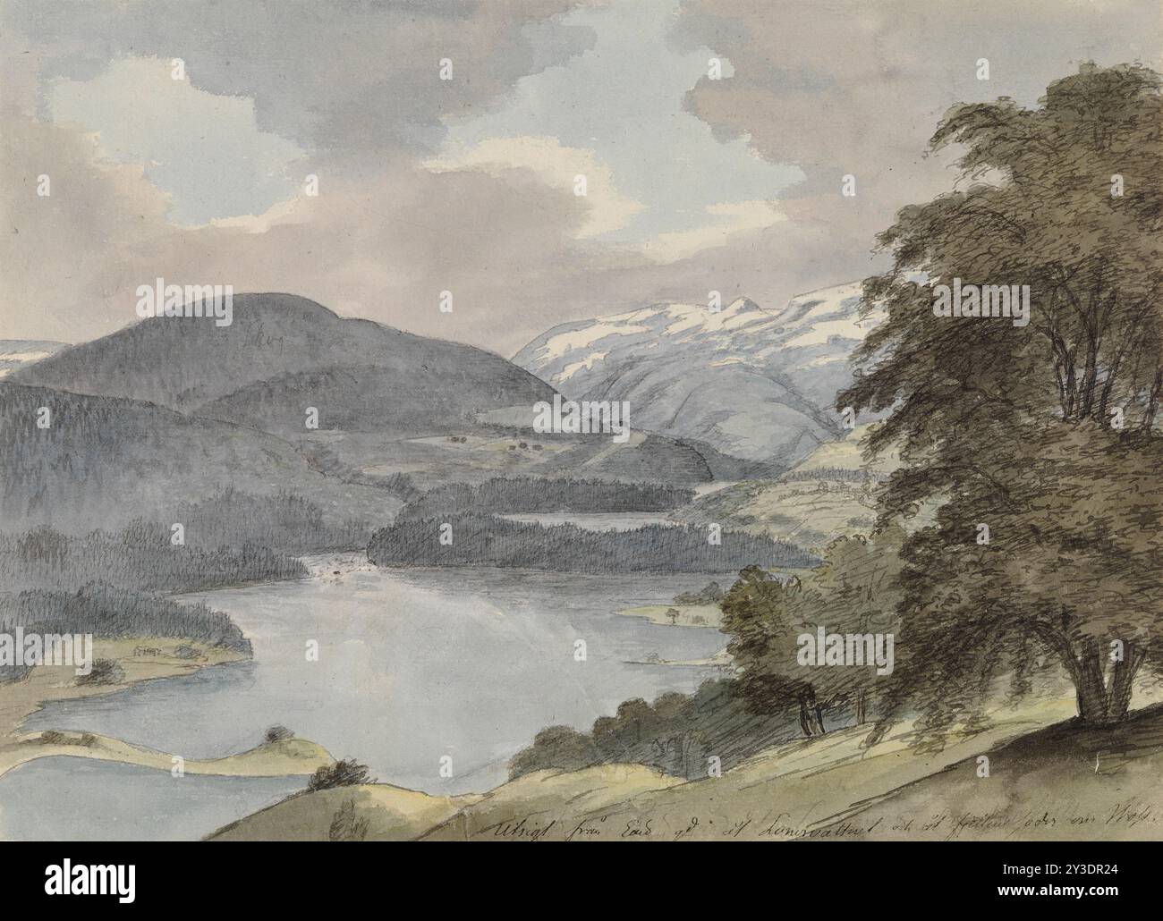 Paysage montagneux norvégien, c1810s-1830s. Banque D'Images