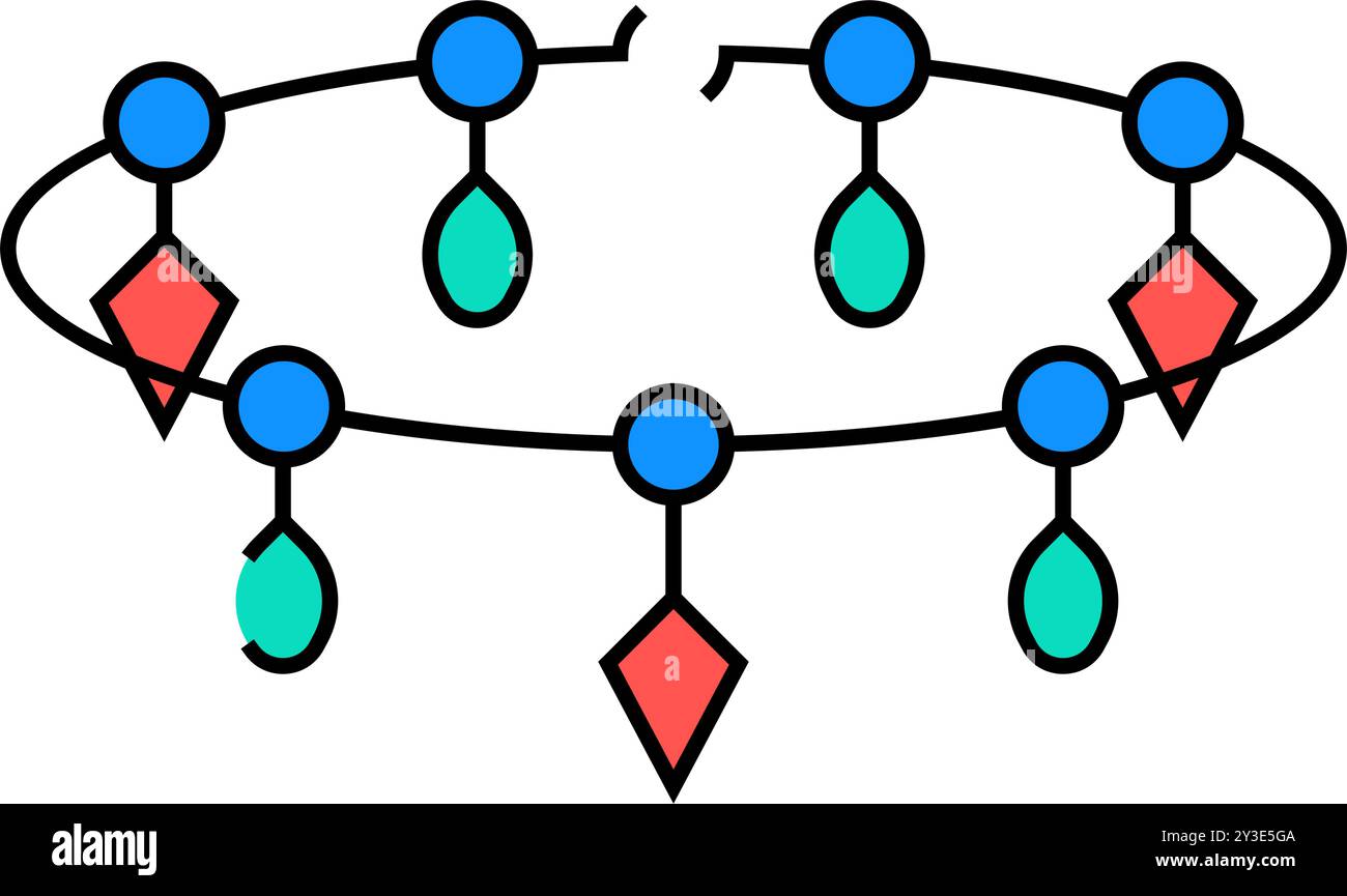 illustration de couleur d'icône de bijoux de cheville Illustration de Vecteur