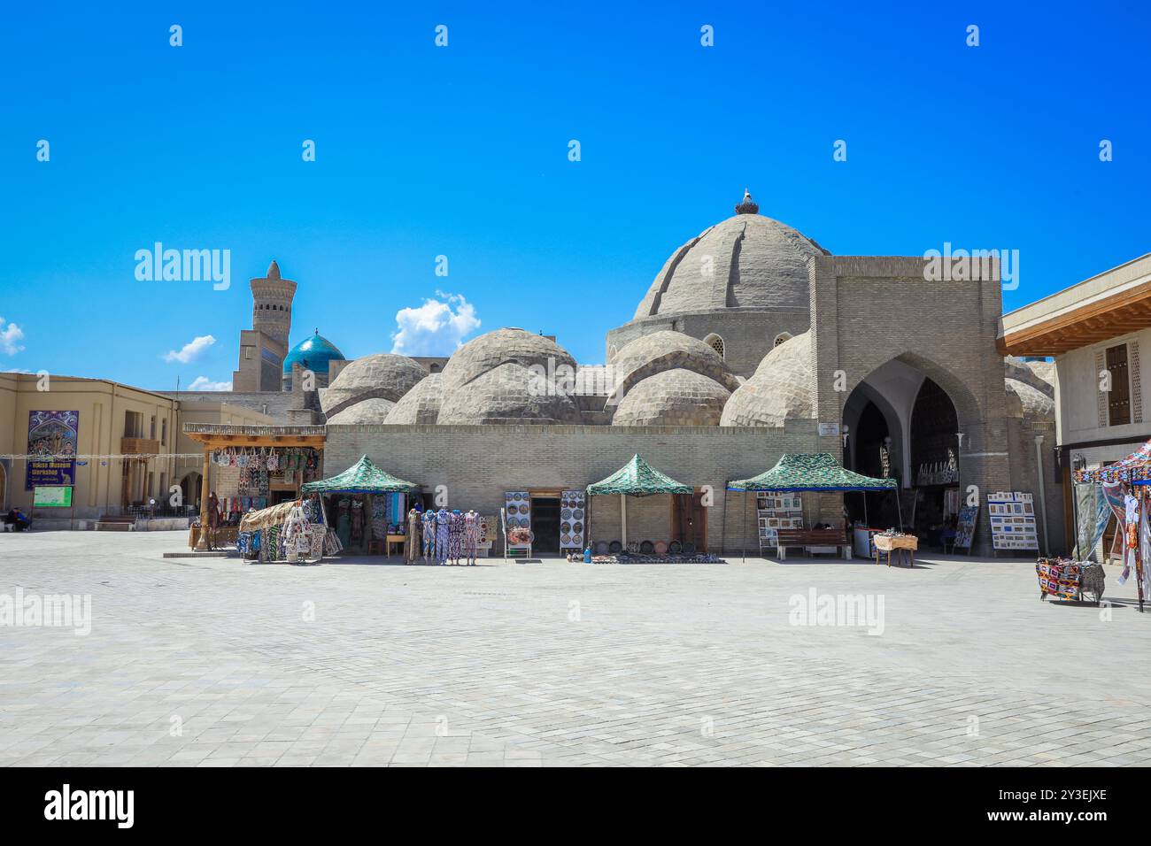 Boukhara, Ouzbékistan - 10 mai 2019 : vue sur le vieux marché dans le centre-ville de Boukhara Banque D'Images