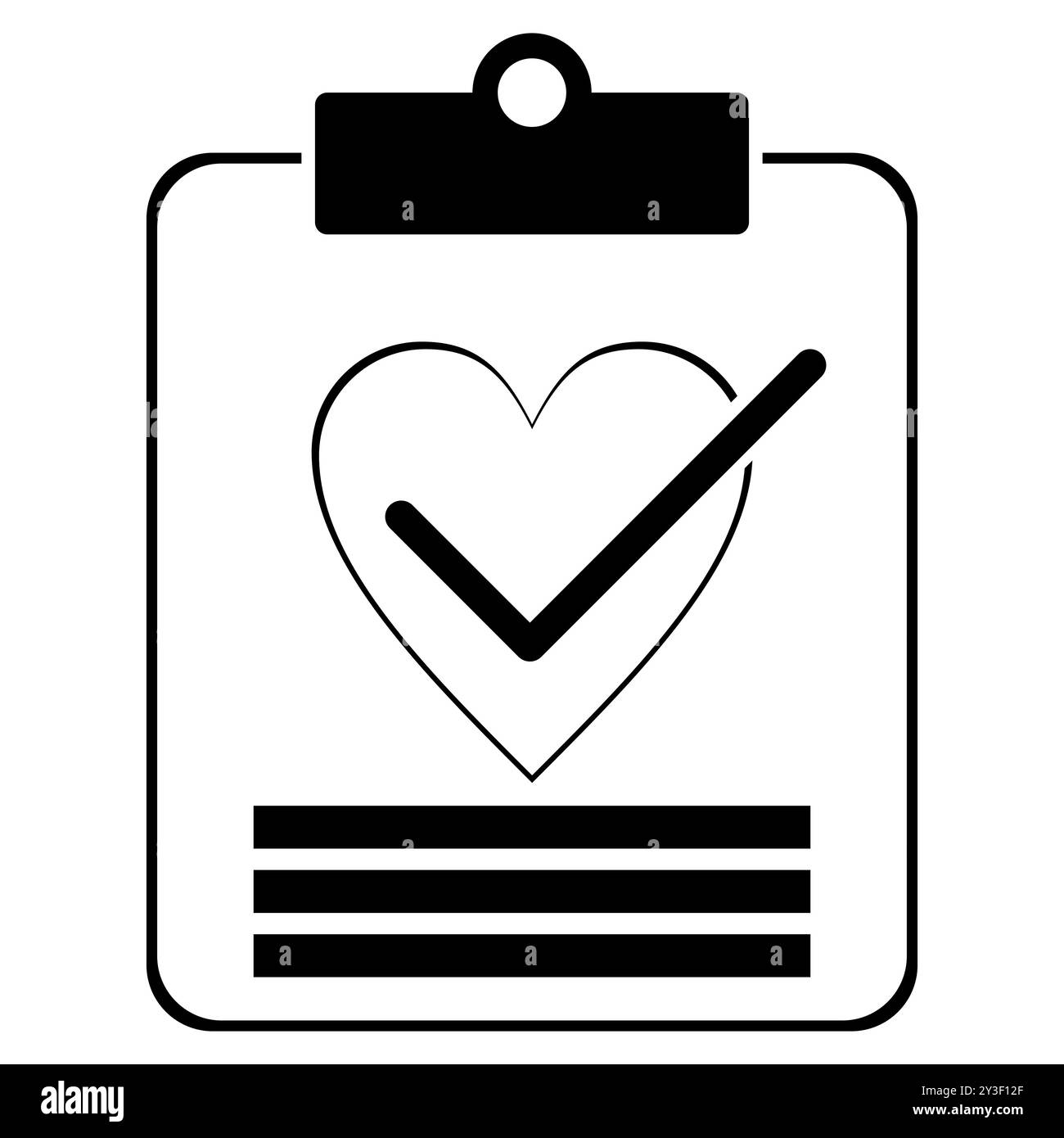 Presse-papiers avec coeur. Icône tests de santé et services médicaux. Assurance médicale. Dossier médical. Diagnostic médical. Bilan patient en laboratoire. Illustration de Vecteur