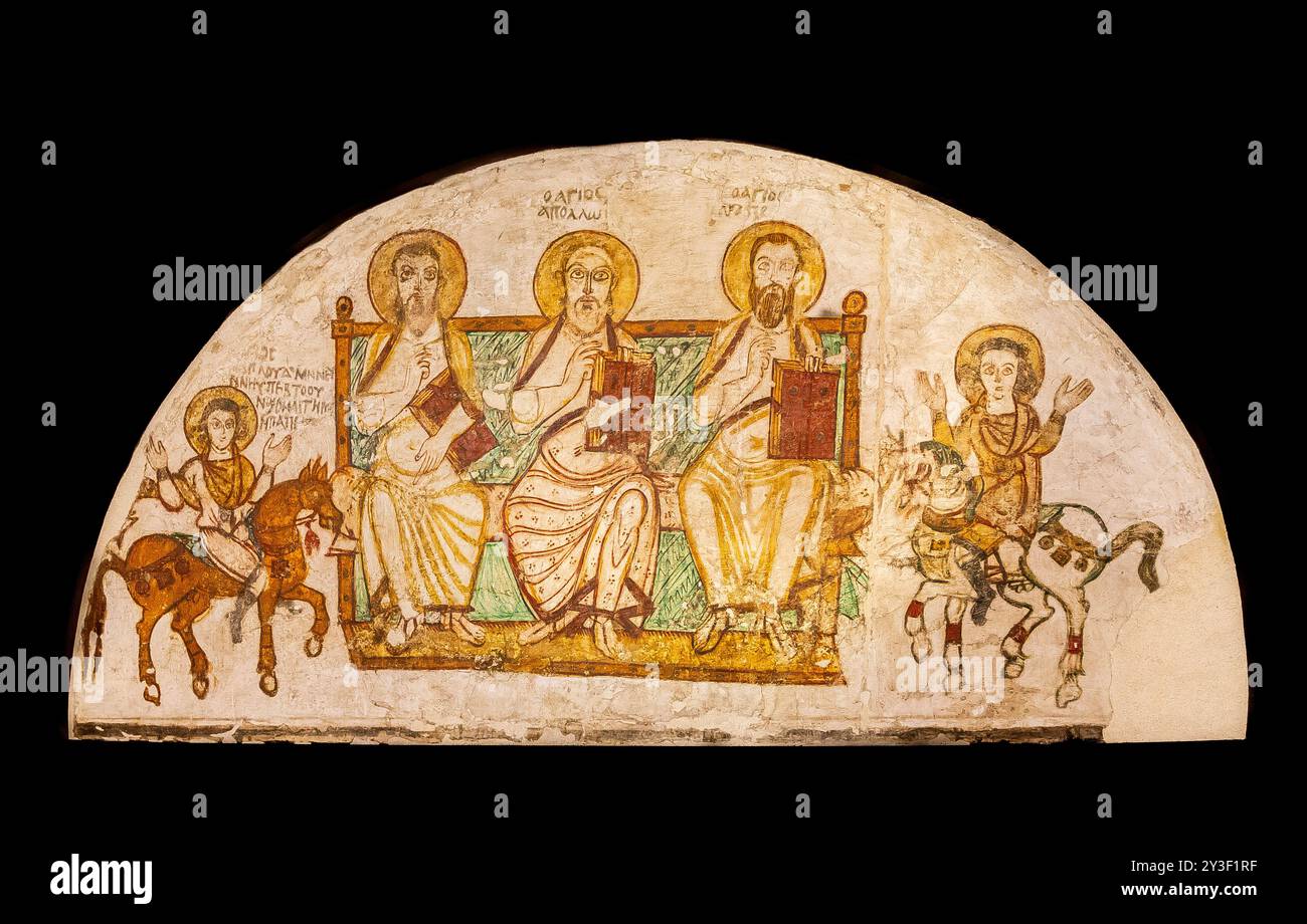 Égypte, Vieux Caire, objets exposés au Musée copte. Banque D'Images