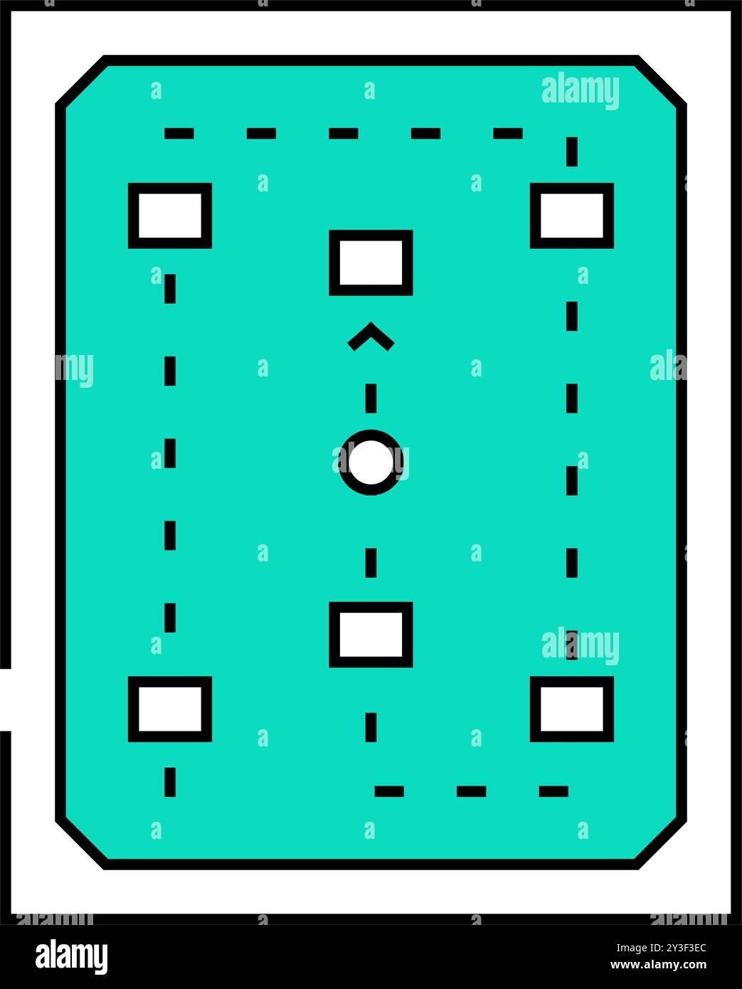 illustration de couleur d'icône de jeu de croquet de court Illustration de Vecteur