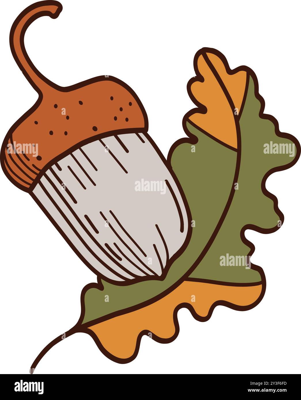 Vecteur de conception de logo de feuille de chêne Illustration de Vecteur