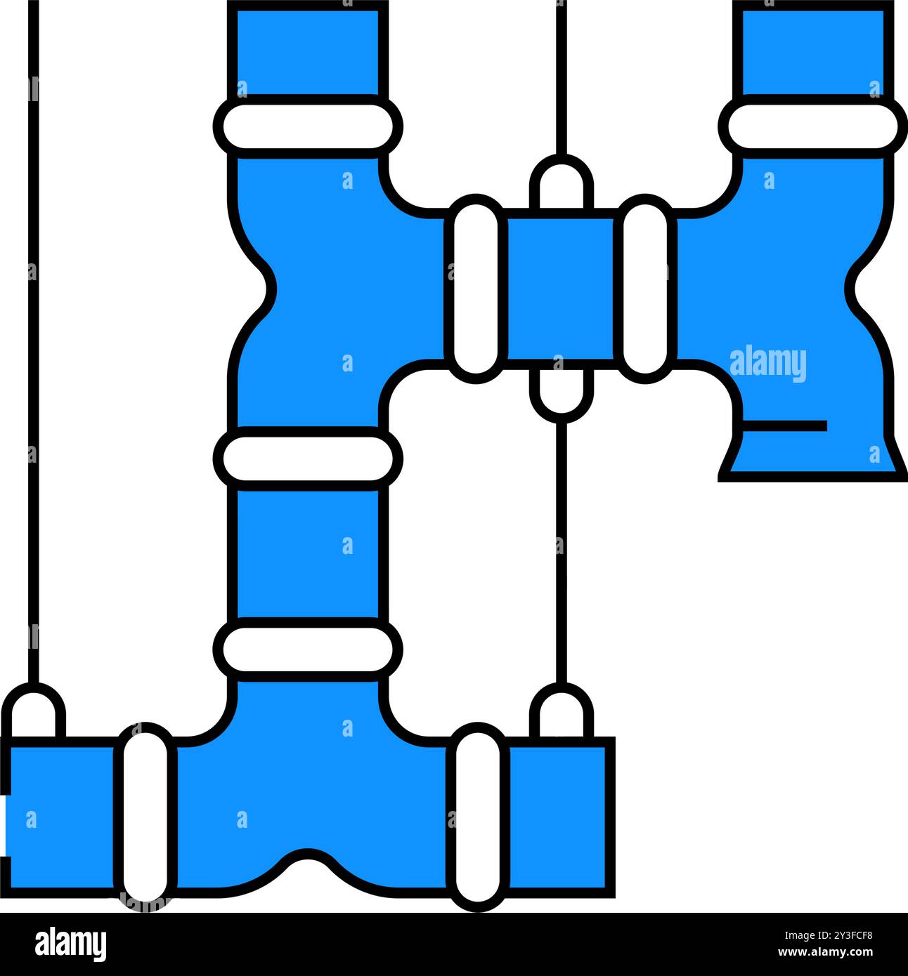 illustration en couleur de l'icône des conduits de ventilation Illustration de Vecteur