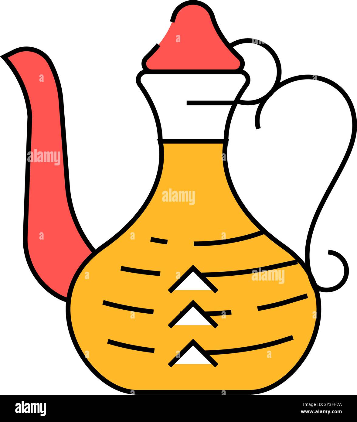 illustration de couleur d'icône de carafe arabe Illustration de Vecteur