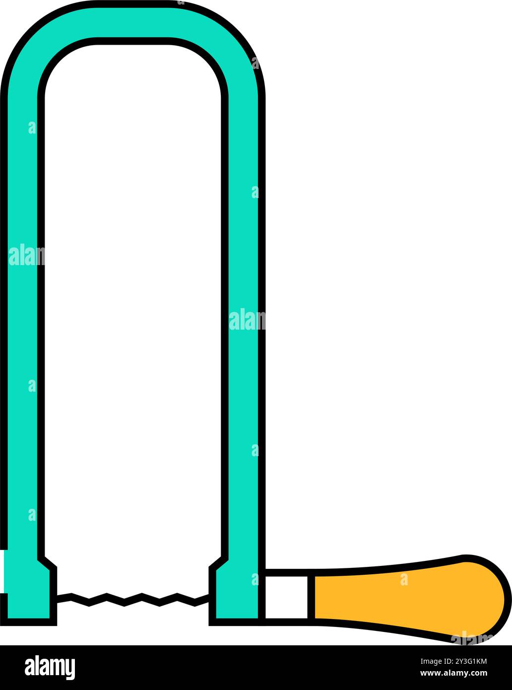 illustration couleur de l'icône de scie à main fret Illustration de Vecteur