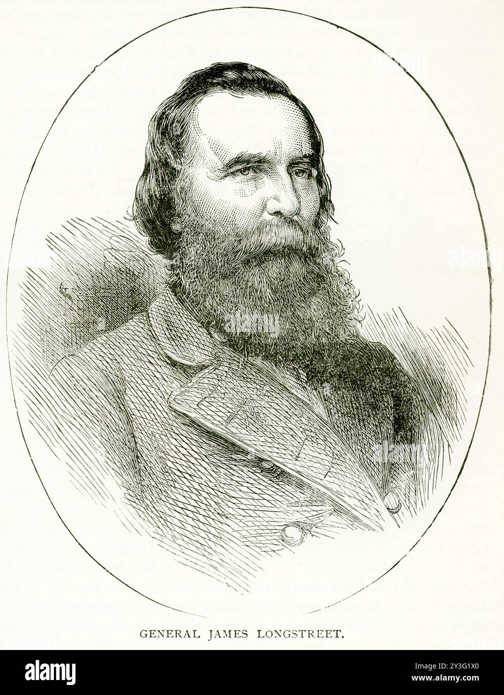 Sur la photo, le général James Longstreet, appelé « Old Pete » et « My Old War Horse » par le génie Robert E. Lee, était le conseiller et l’ami de confiance de Lee. Après la guerre, Longstreet est devenue la cible de nombreuses attaques de « cause perdue ». Ses lettres au New Orleans Times, son soutien au Parti républicain et ses mémoires ont servi à aliéner de nombreux sudistes. Banque D'Images