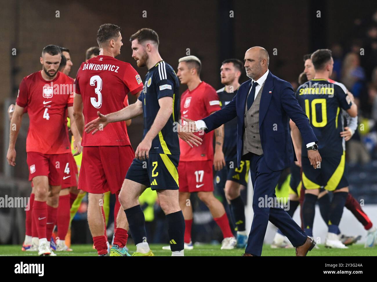 . Écosse - Pologne Ligue des Nations de l'UEFA : Ligue A, Groupe 1 jeudi 5 septembre 2024 Hampden Park, Glasgow. Écosse . Royaume-Uni Anthony Ralston d'Écosse Banque D'Images