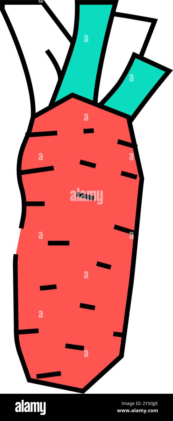 illustration de couleur d'icône wasabi de plante végétale Illustration de Vecteur