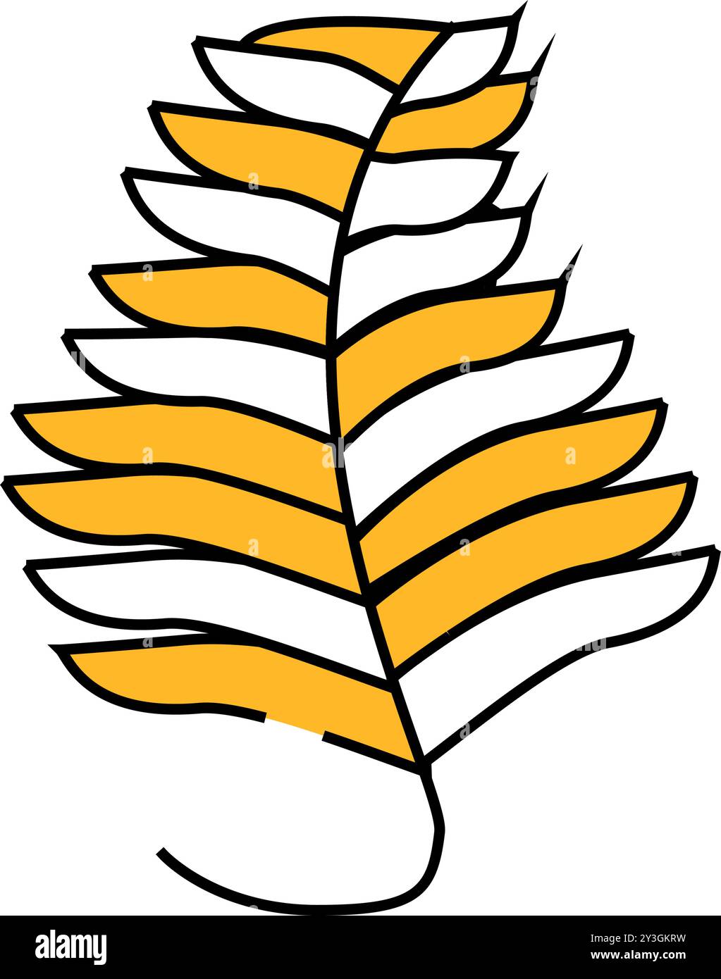 illustration en couleur de l'icône d'algues plumose d'undaria Illustration de Vecteur