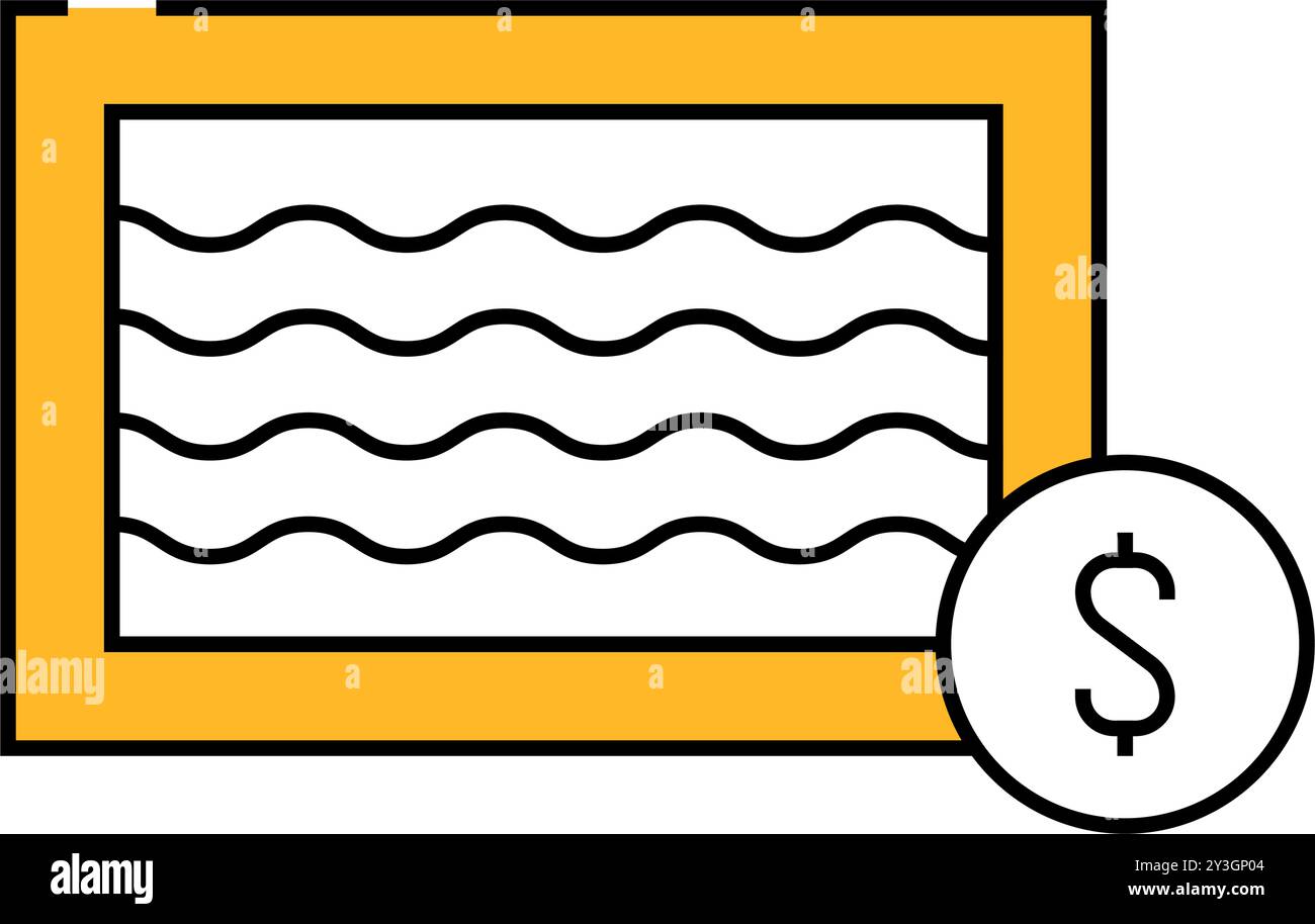 arc-en-ciel gif de nyan cat icône illustration de couleur Illustration de Vecteur