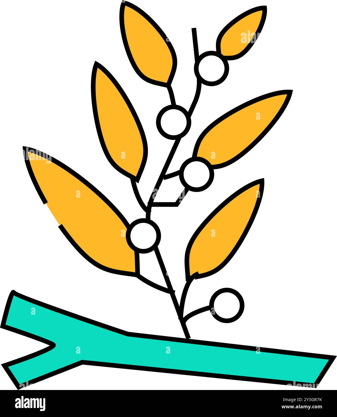 illustration de couleur d'icône d'algues sargasses Illustration de Vecteur