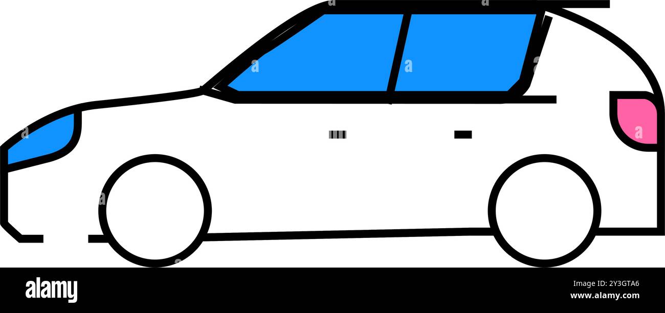 illustration de couleur d'icône de carrosserie de type de voiture de suv Illustration de Vecteur