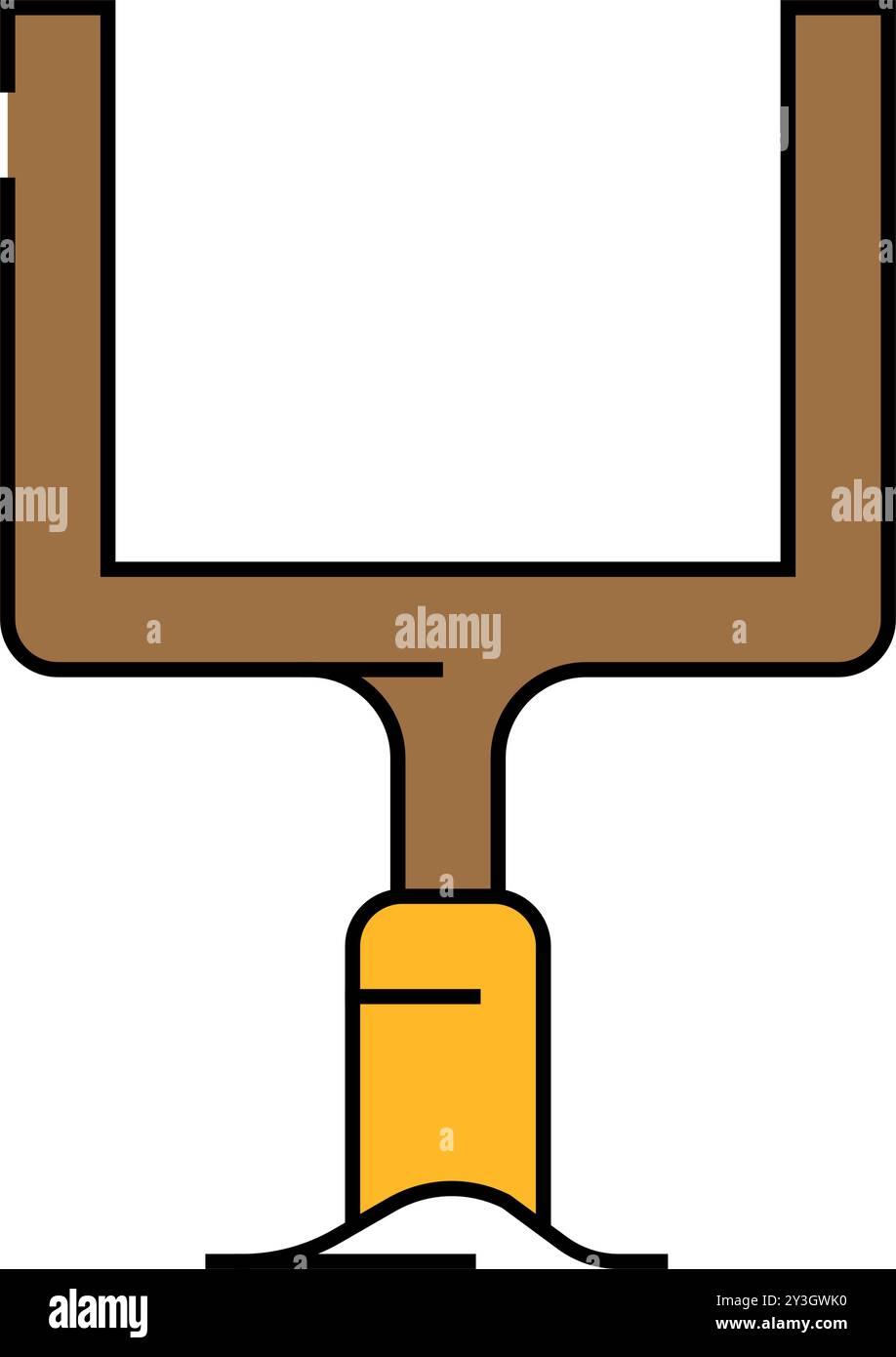 illustration de couleur de l'icône des blocs de poteaux de but Illustration de Vecteur