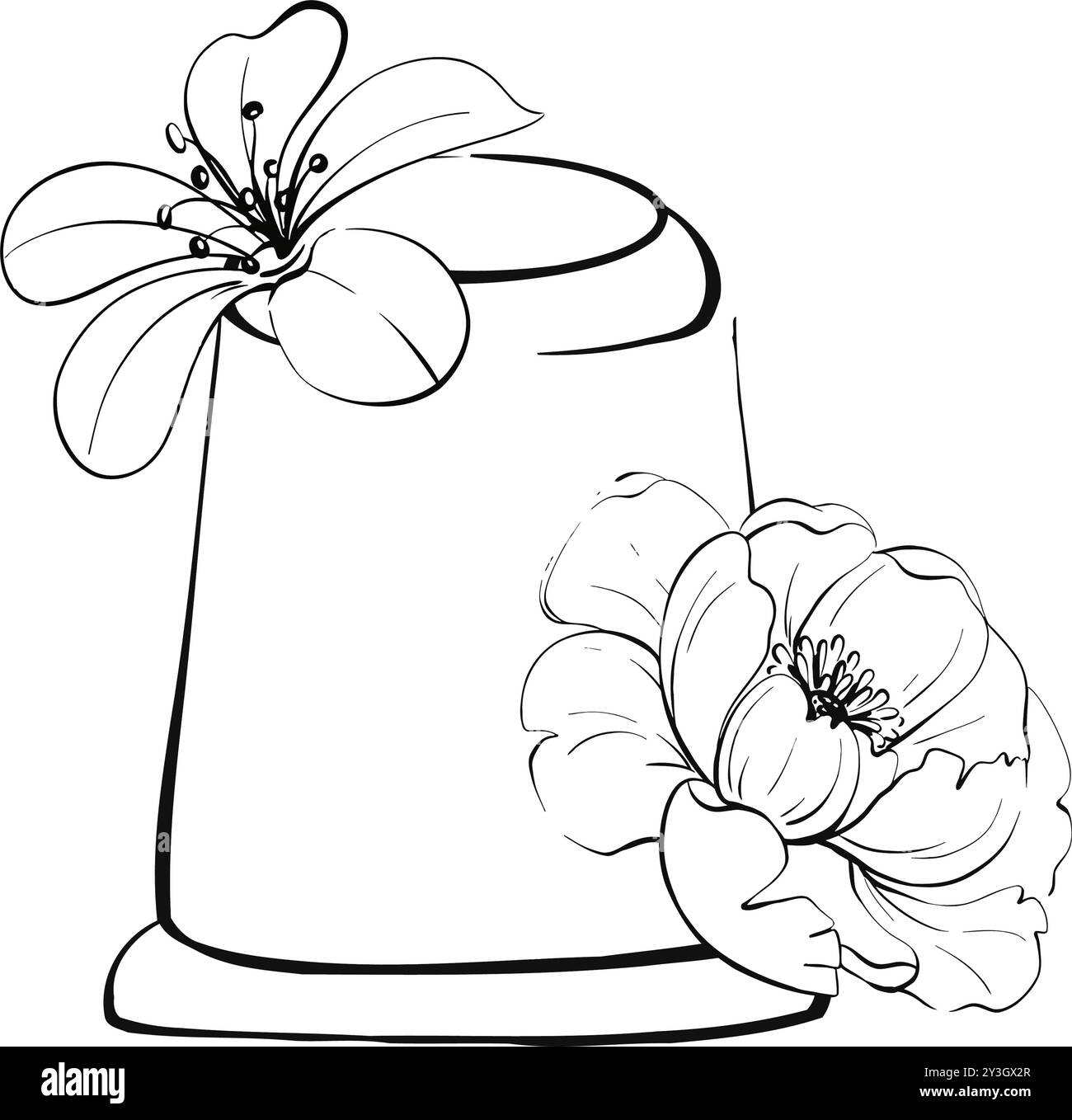 Outil de couture vintage - dé rétro. Tailleur romantique, couturière. Travail manuel de féminité et d'élégance, style vintage, old-fashioned. Vecteur graphique Illustration de Vecteur