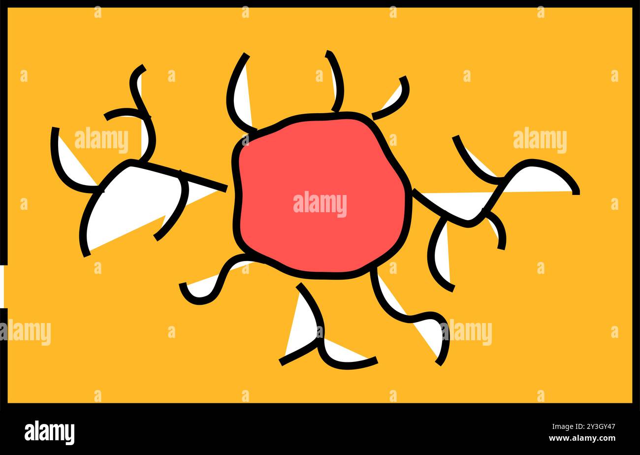 illustration couleur de l'icône de problème de santé d'angiome Illustration de Vecteur