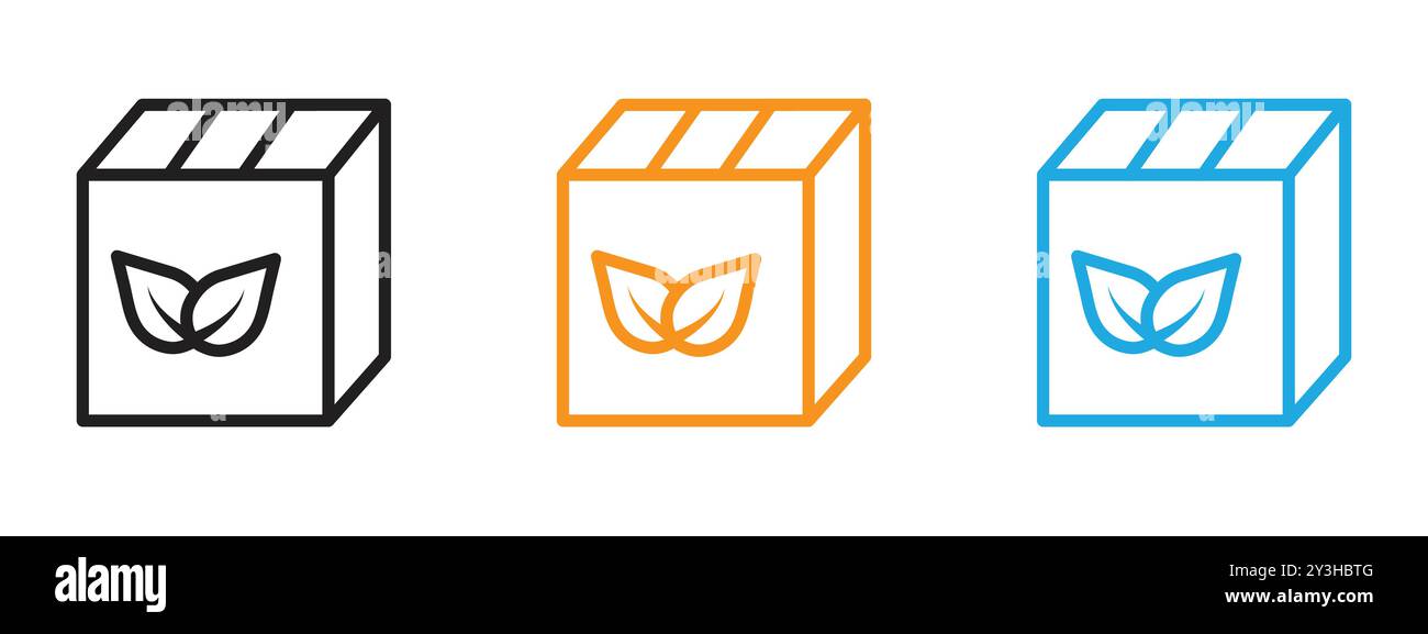 Collection de logo vectoriel d'icône d'emballage écologique pour l'interface utilisateur de l'application Web Illustration de Vecteur