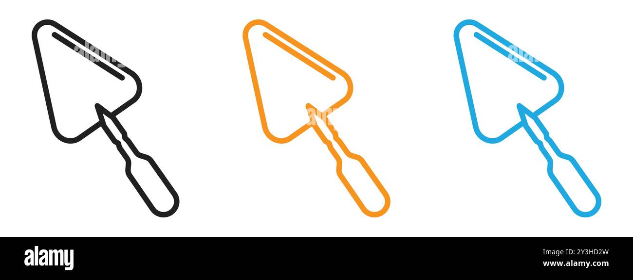Collection de logo vectoriel d'icône de truelle pour l'interface utilisateur de l'application Web Illustration de Vecteur