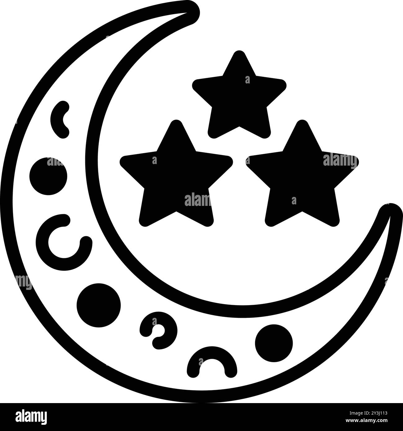 Icône pour la lune, phoebe Illustration de Vecteur