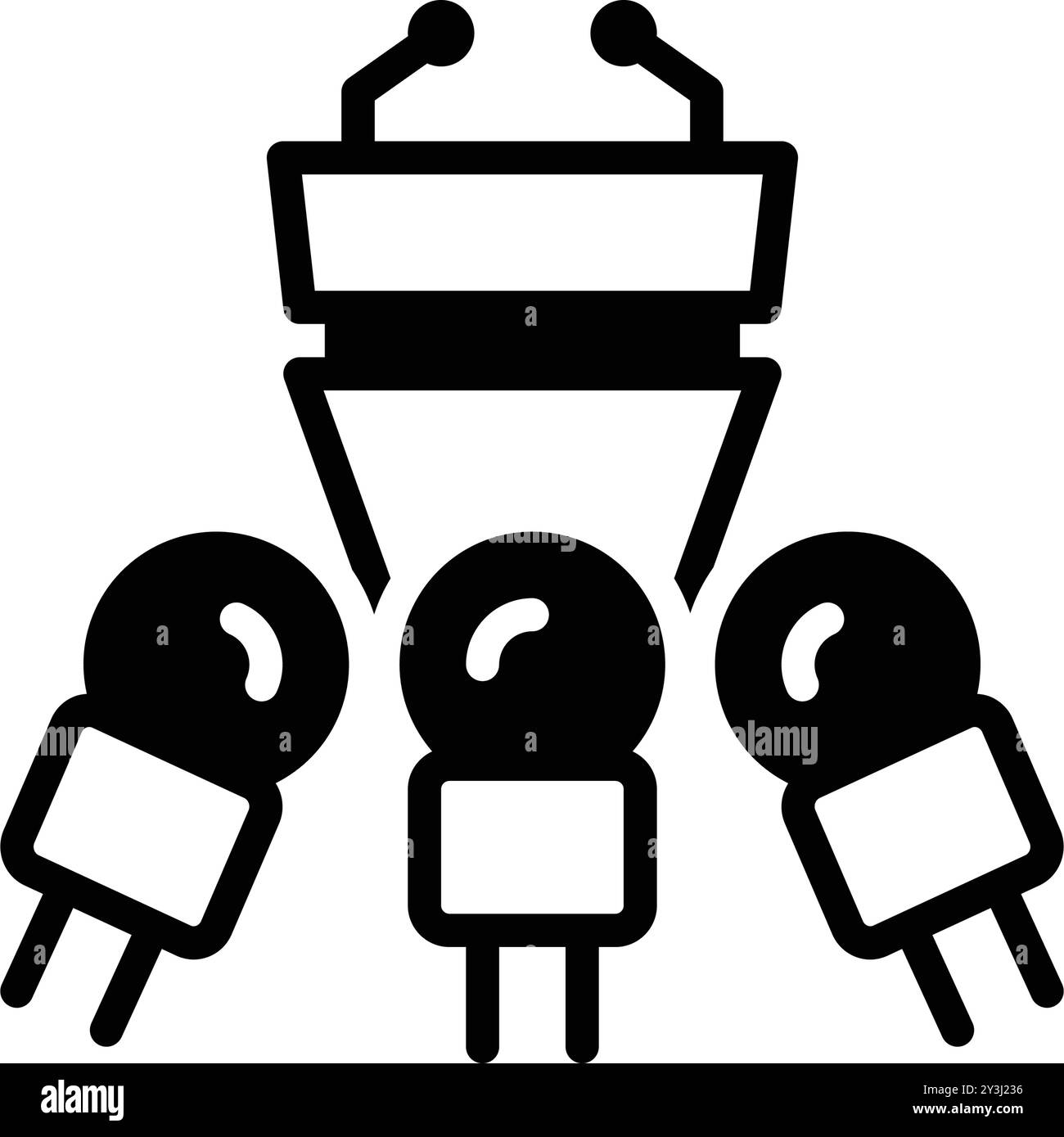 Icône pour la presse, la conférence Illustration de Vecteur