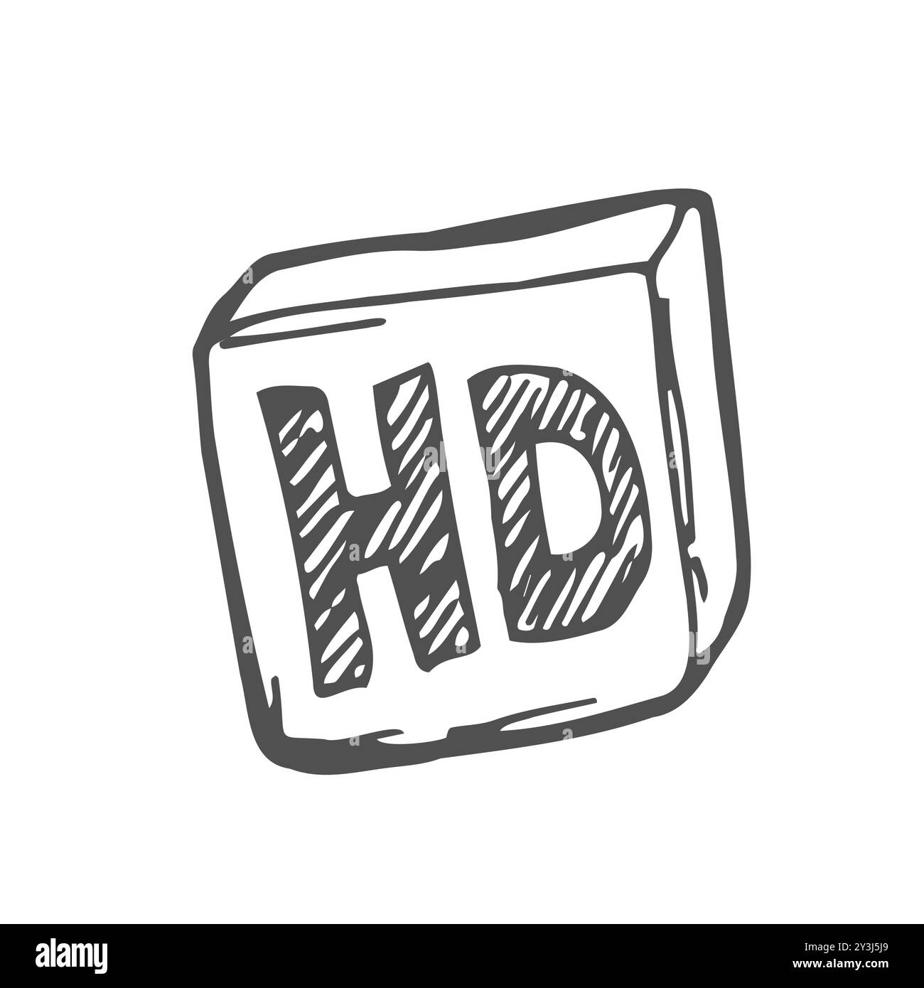 icône de film hd isolé. Illustration d'élément simple du concept de cinéma. conception de symbole de logo modifiable de film hd sur fond blanc. Illustration de Vecteur